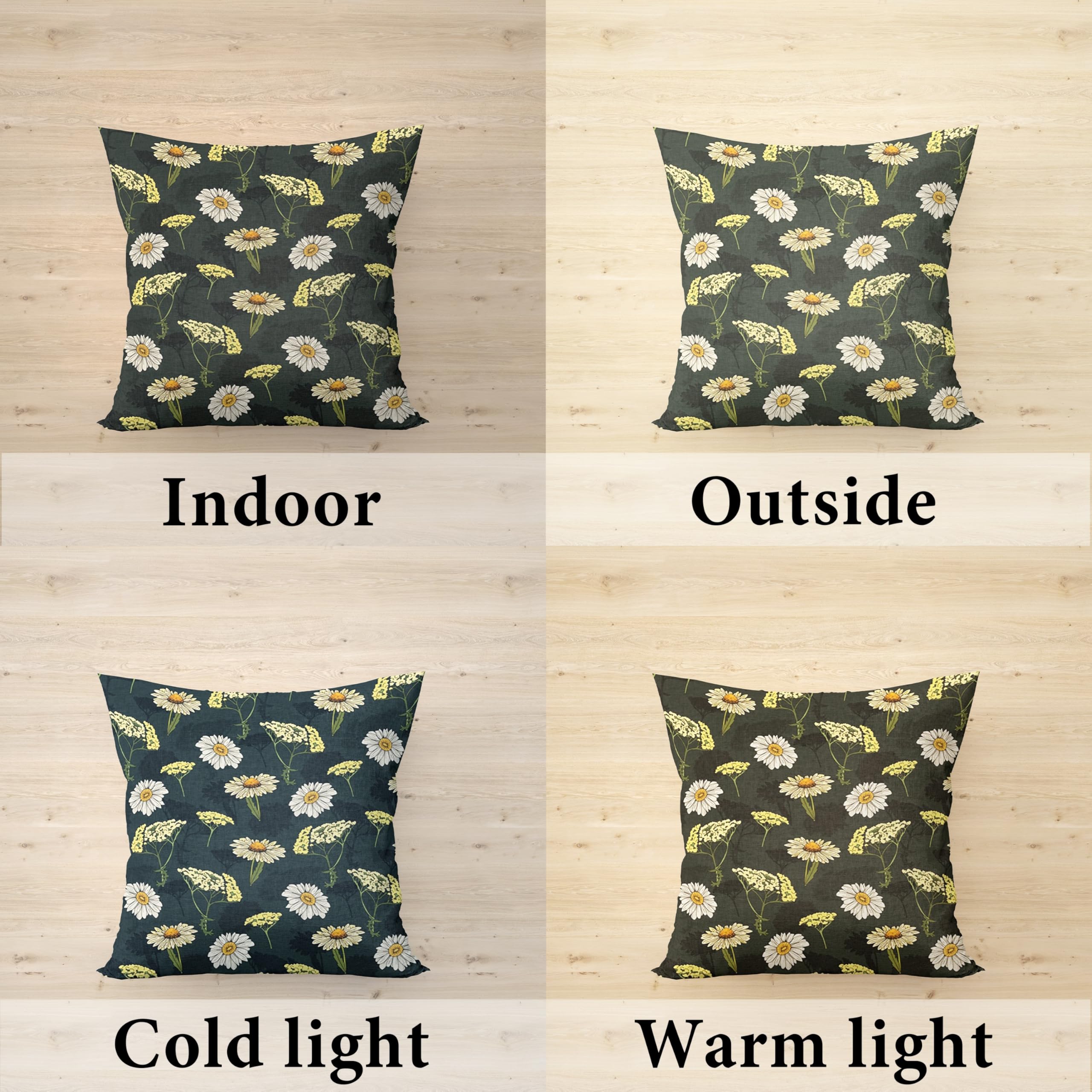 Set di 2 federe decorative in stile country con cerniera nascosta, 45 x 45 cm, verde salvia, accessori per mobili per esterni e camera da letto