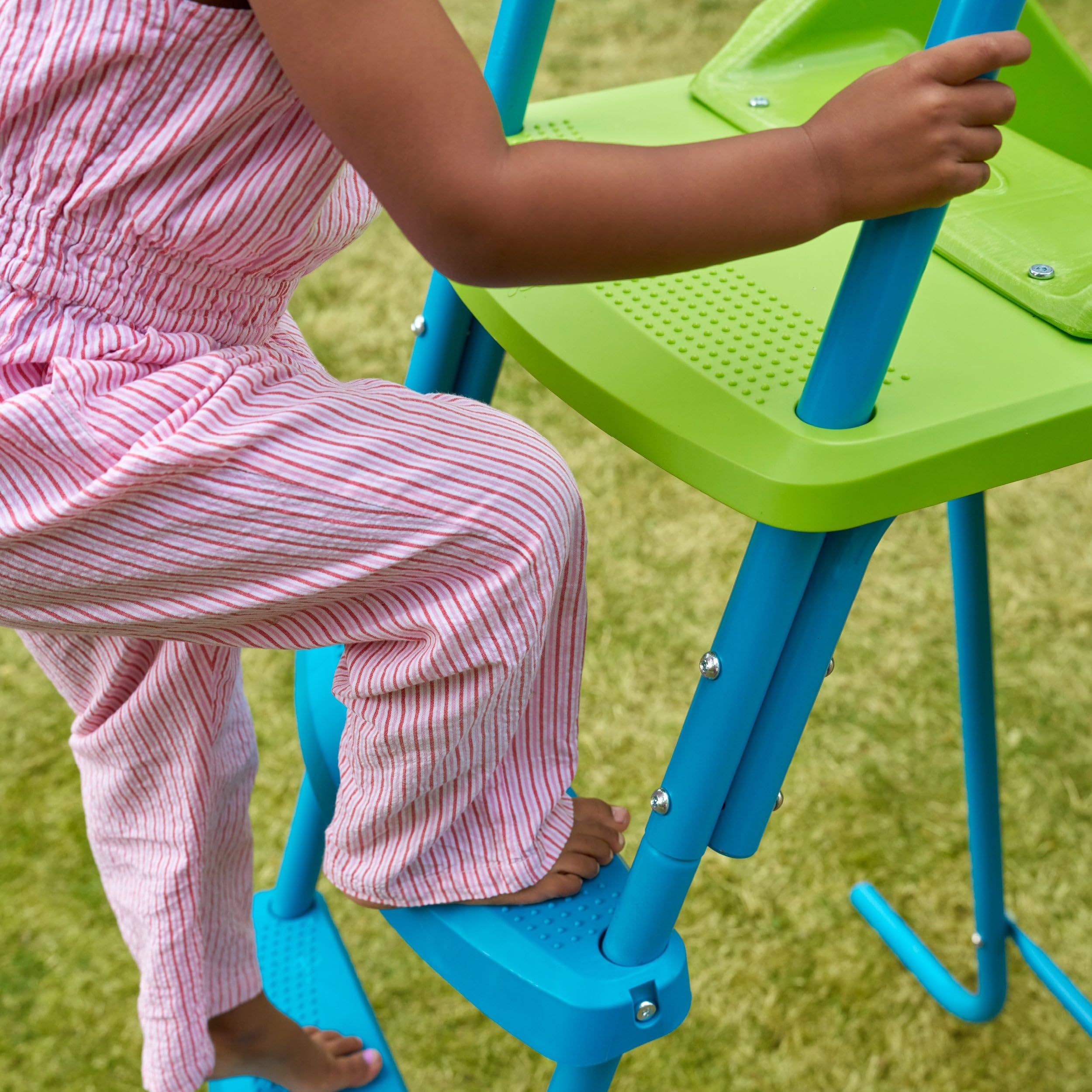 TP Toys Toboggan Ondulé L220 Cm, 3-10 Ans, 4 Marches, Vert Pomme