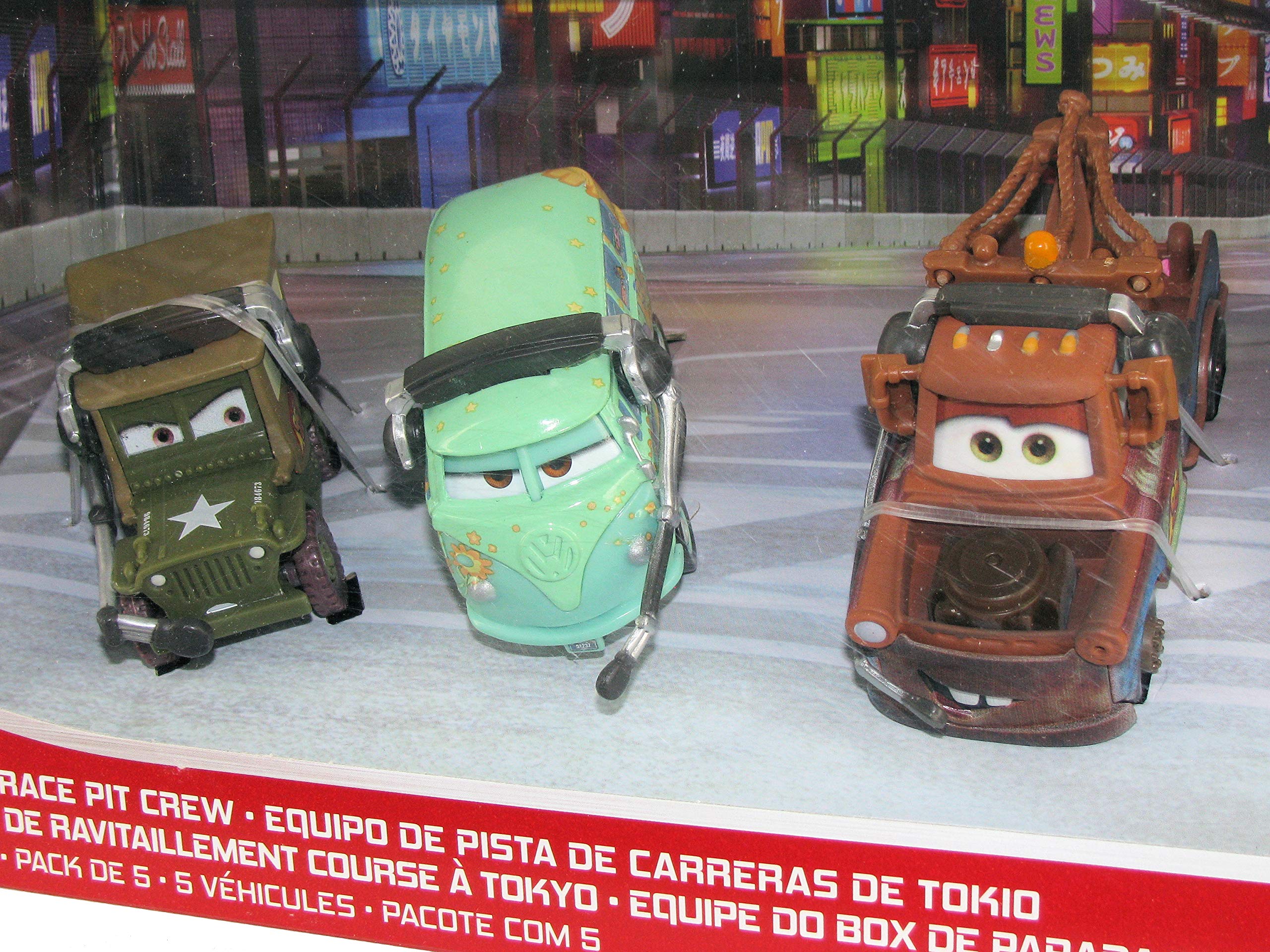 Disney Pixar Cars 2021 Die-Cast Metal 5-Pack Tokyo Race Pit Crew
