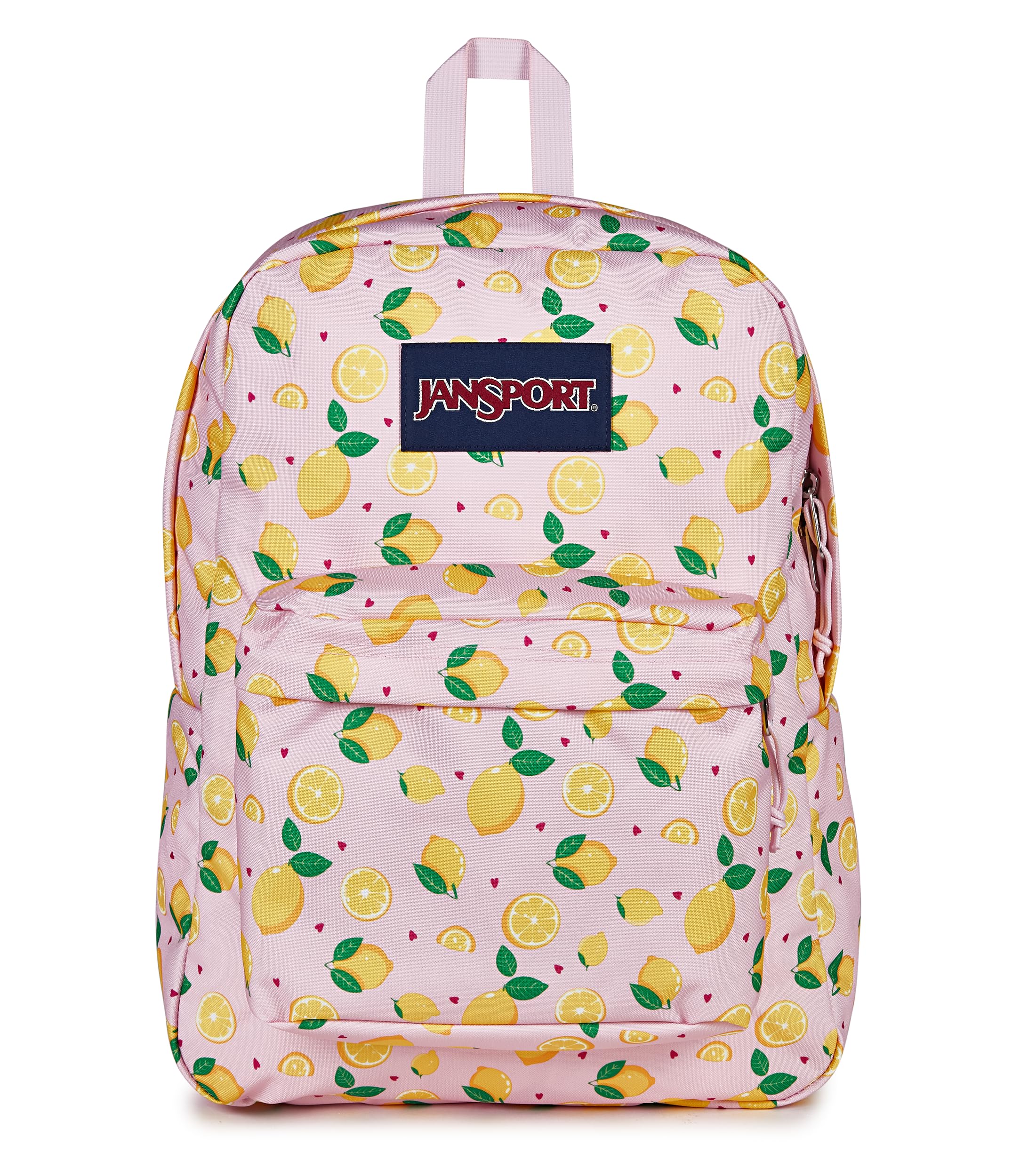 JanSport SuperBreak One Backpack - Durable, Lightweight Bag with 1 Main Compartment, Front Utility Pocket with Built-in Organizer, Premium Backpack, Lemonade Stand Lemonade Stand Pink One Size
