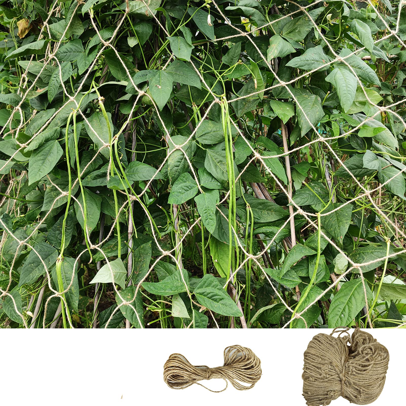 Buy Support Jute Netting for Climbing s Vegetables Runner Bean Sweet
