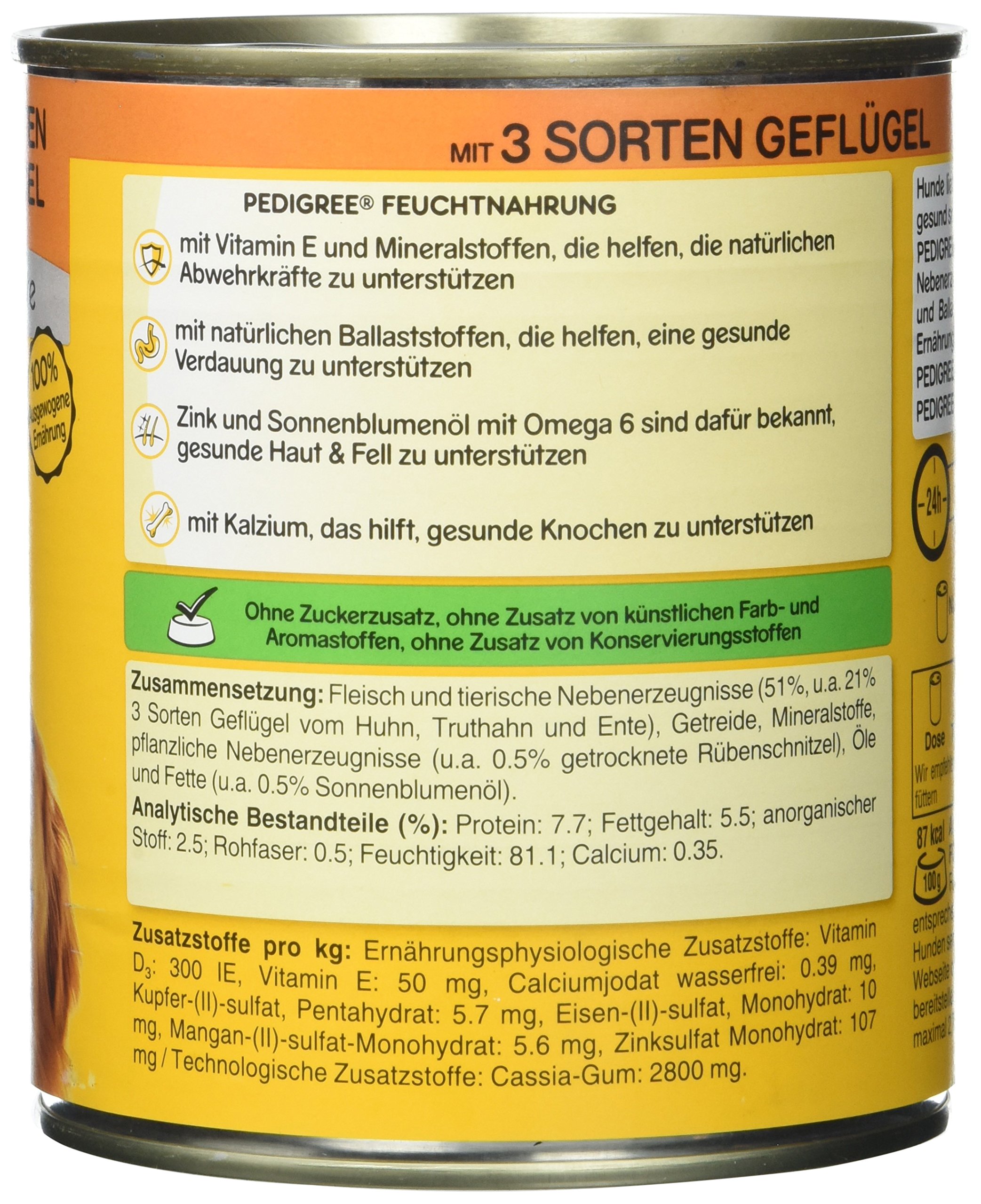 Pedigree Boîte Adulte avec 5 variétés de volaille, Lot de 12 (12 x 800 g)