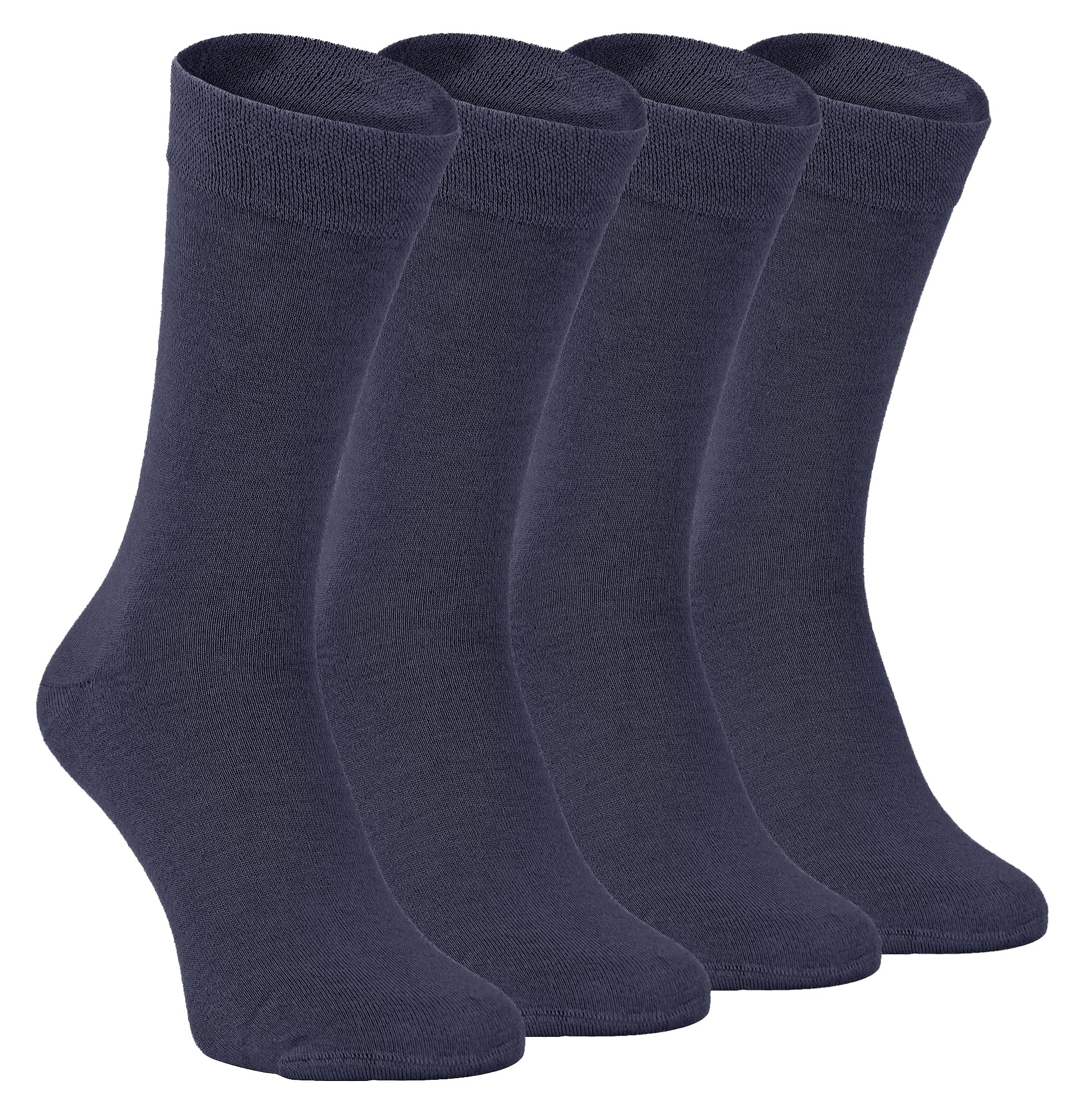 Sock Snob Unisex Grey - 4 Pairs Bamboo Finely Knit Thin Super Soft Suit Socks For Men & Women (As8, Numeric, Numeric_4, Numeric_8, Regular, Regular, )