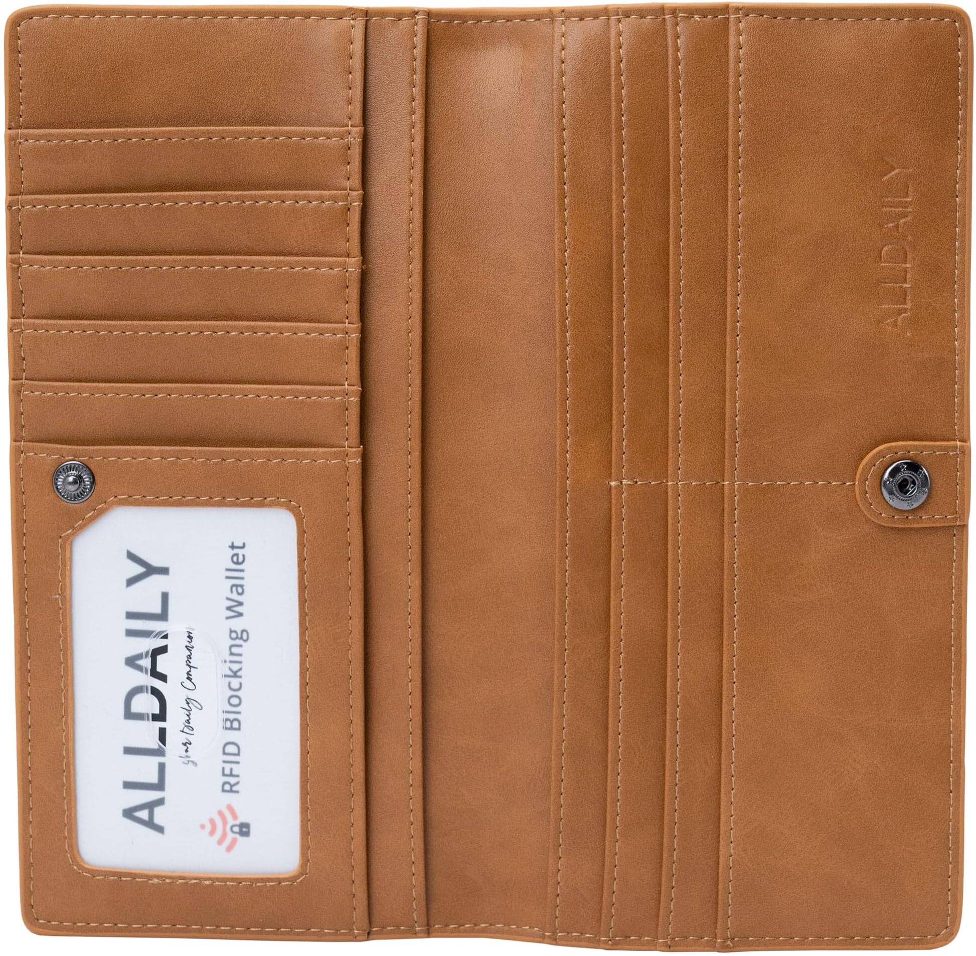 Yiijay - Portafolios Para Mujer, Con Bloqueo RFID, Piel Vegano, Triple