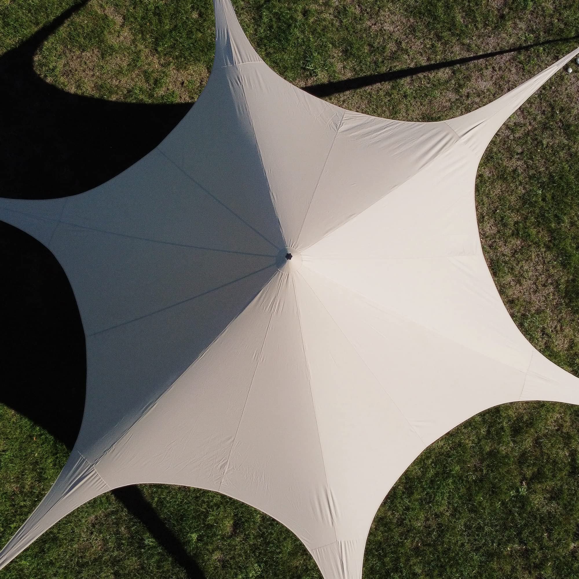 your GEAR Sonora - Sternzelt Ø 10 x 4 m Pavillon Sonnenschutz Atmungsaktiv Baumwollmischgewebe UV-Schutz Wasserdicht Outdoor Eventzelt
