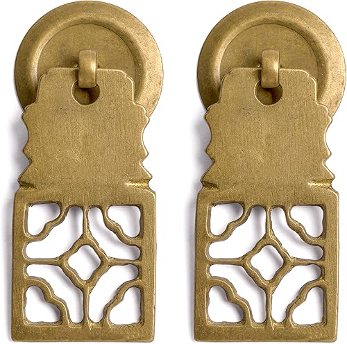 Miniatura 3 de Hardware Philosophy Symmetance - Juego de 2 tiradores de latón de 3.2 pulgadas, diseño arquitectónico, de interiores, accesorios de personalización