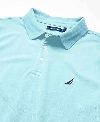 Nautica Men's Short Sleeve Solid Stretch Cotton Pique Polo Shirt Polo Shirt