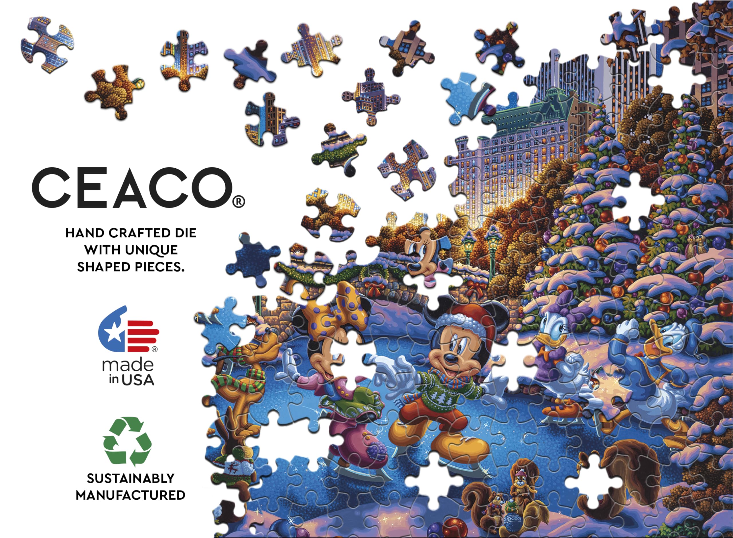 Amazon.com: Ceaco - Disney - Dowdle - Mickey and Friends - Skating