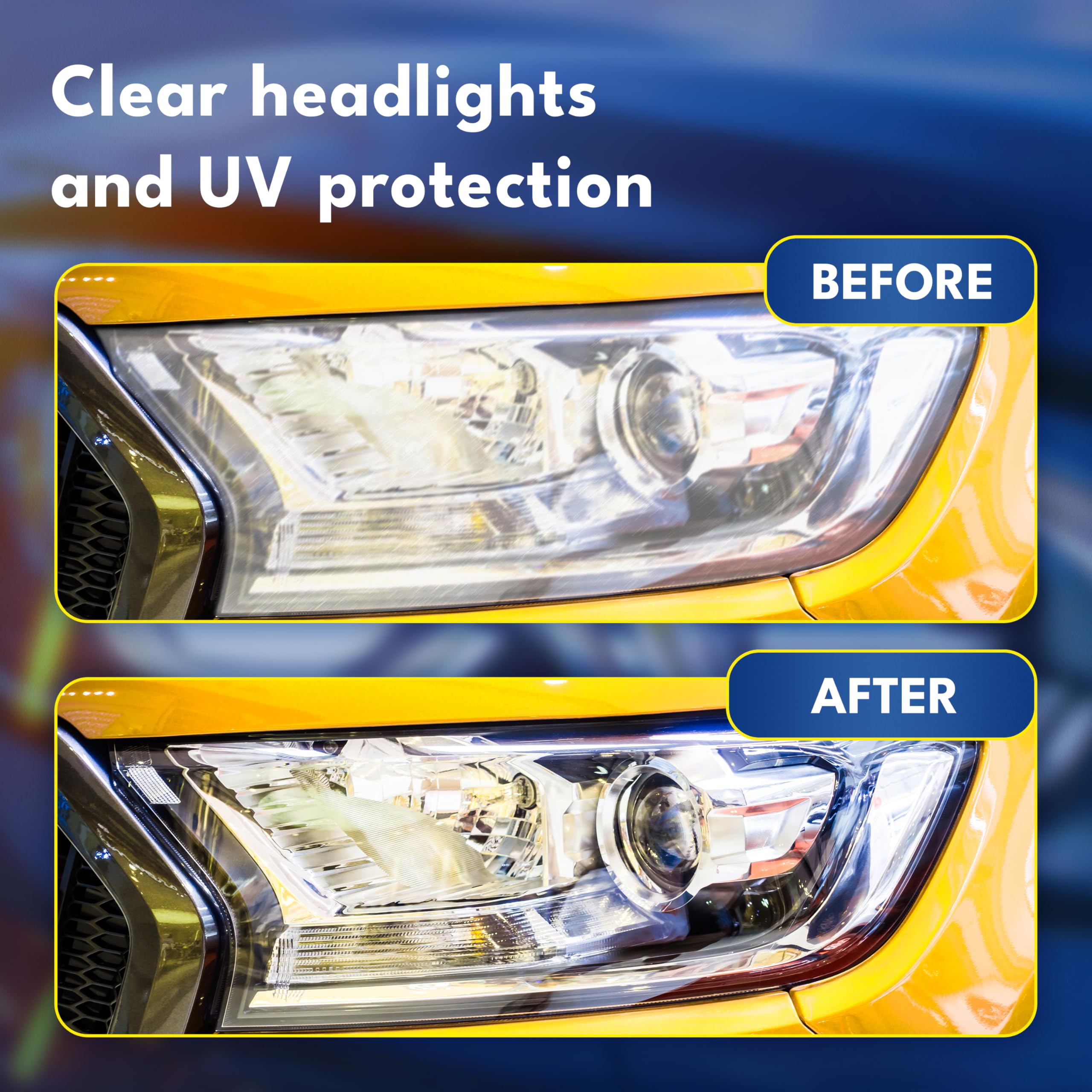 ATG Headlight Restoration Kit - Universal Car Headlight Cleaner and Restorer Kit - Headlight Restorer kit for Plastic car Headlights - Quick & Easy Headlight Restoration - Double Kit