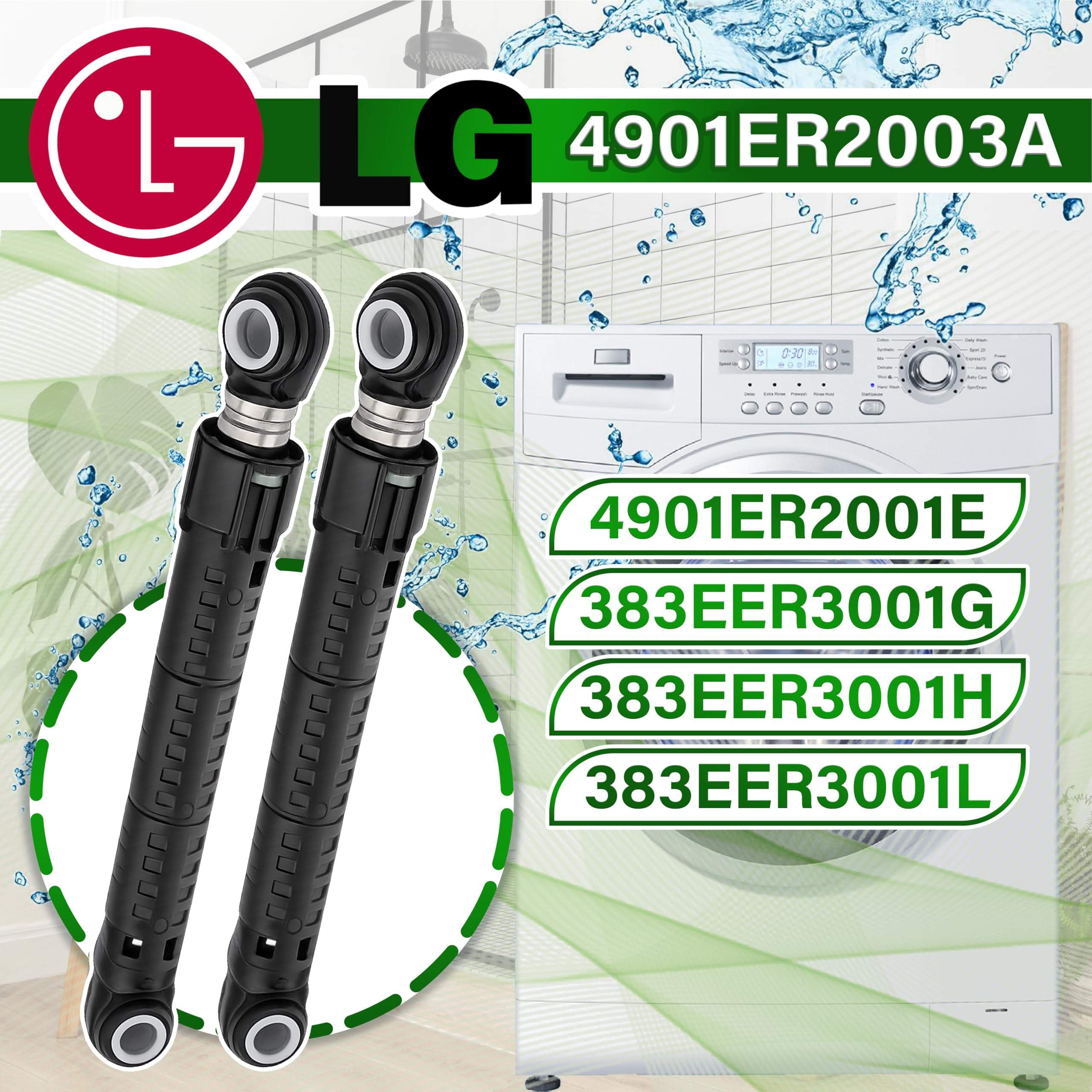 RICEL SUD Ammortizzatori Lavatrice LG 100N – 2 Pezzi Ricambio Non Originale (4901ER2003A) - 3