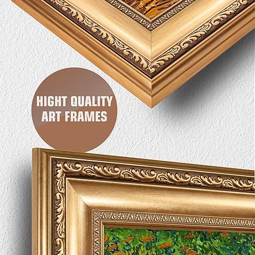 Miniatura 470 de A&T ARTWORK The Starry Night de Vincent Van Gogh. Tamaño del marco: 36 x 30 pulgadas, tamaño de la imagen: 30 x 24 pulgadas, reproducciones clásicas