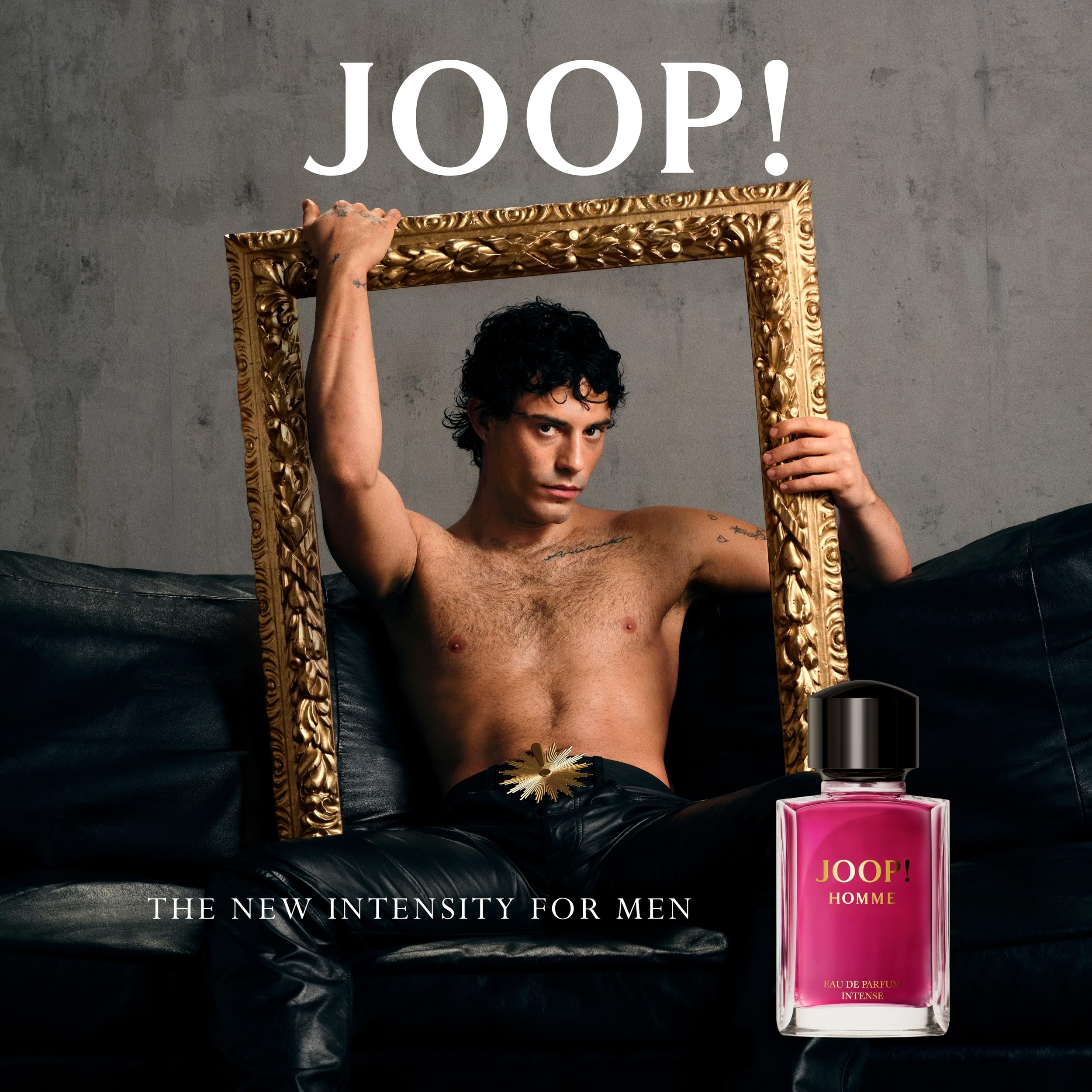 Joop! Homme Eau de Parfum Intense – Ambrierter Fougère-Duft für Herren – Mit Noten von Rose, Geranium und Tonkabohne – Langanhaltender Duft