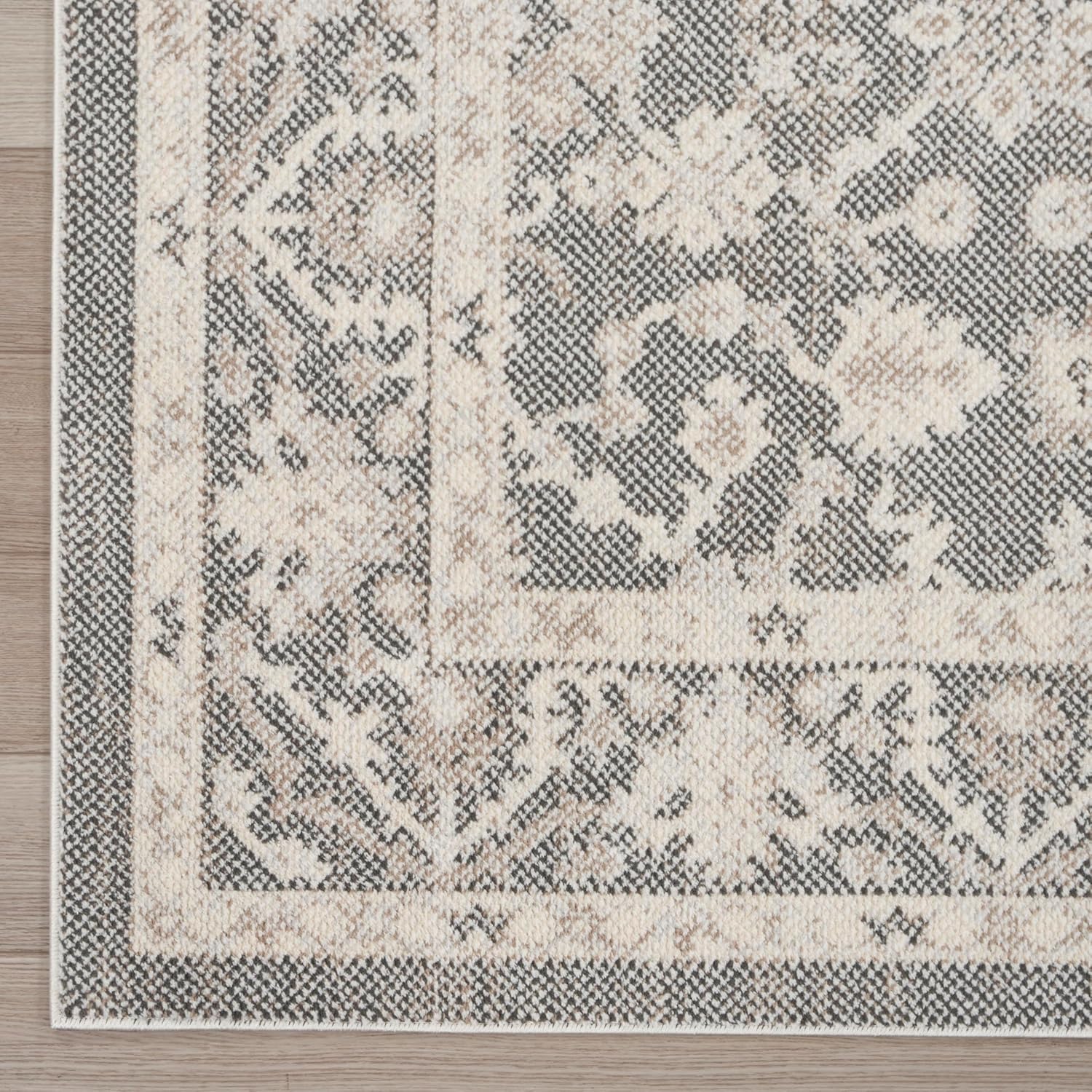 Nourison Home Desert Mirage Charcoal Ivory 5'3" x 7'3" Area Rug - Easy Clean, Non Shedding, Bed Room, Living Room, Dining Room, Kitchen (5' x 7')