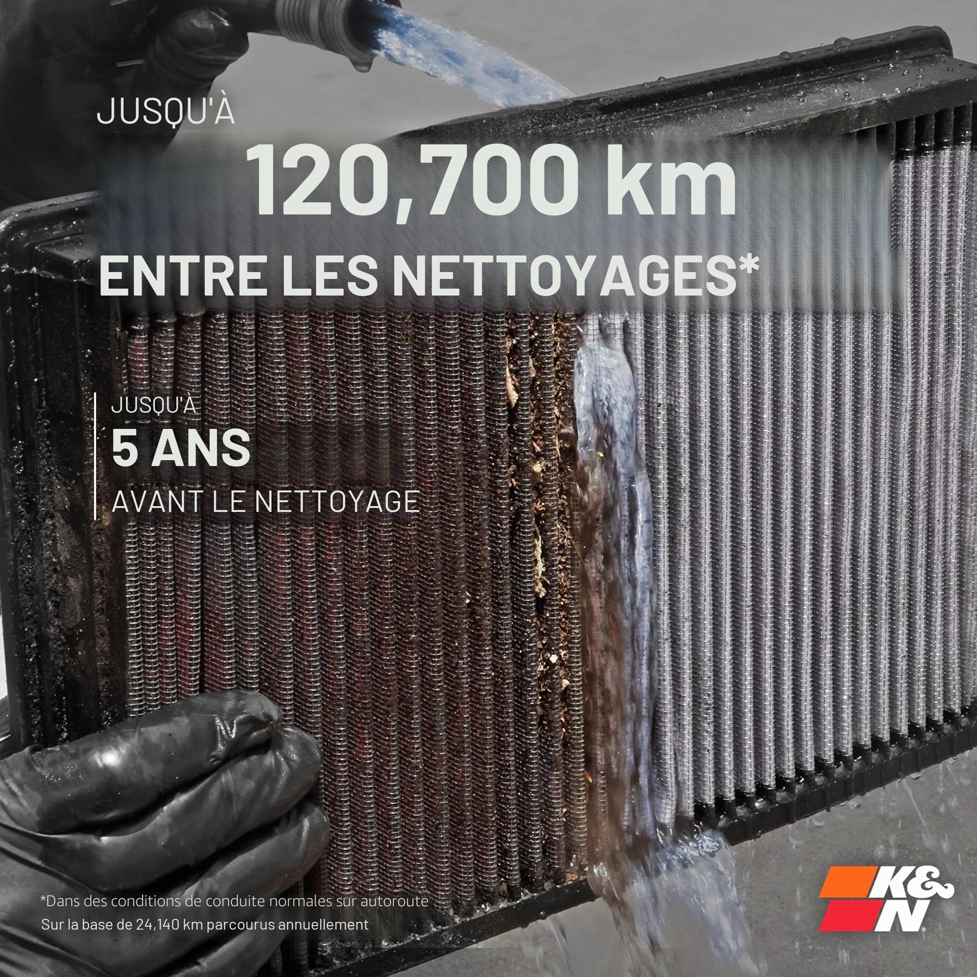 K&N 33-2181 Filtre à Air du Moteur: Haute Performance, Premium, Lavable, Filtre de Remplacement, Plus de Pouvoir, 1998-2015 (G550, R500, S400 Hybrid, C300, G500, GL 450, GL 500, GL 550, autres modèles sélectionnés)