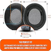 Vista 5 de WC Mod Kit Nova Pro Wireless & Nova Elite - Cooling Gel Earpads, Silicone Headband, & Magnetic Plates for SteelSeries Arctis Nova Pro Wireless &