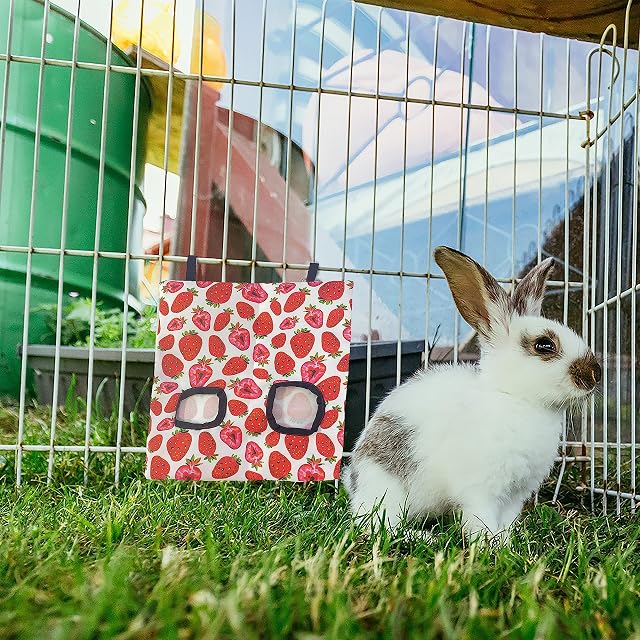 Foto 5 de 6 de 2 Bolsas de Comida para Mascotas, Comedero de Heno para Mascotas, Bolsa de Heno, Bolsa para Heno