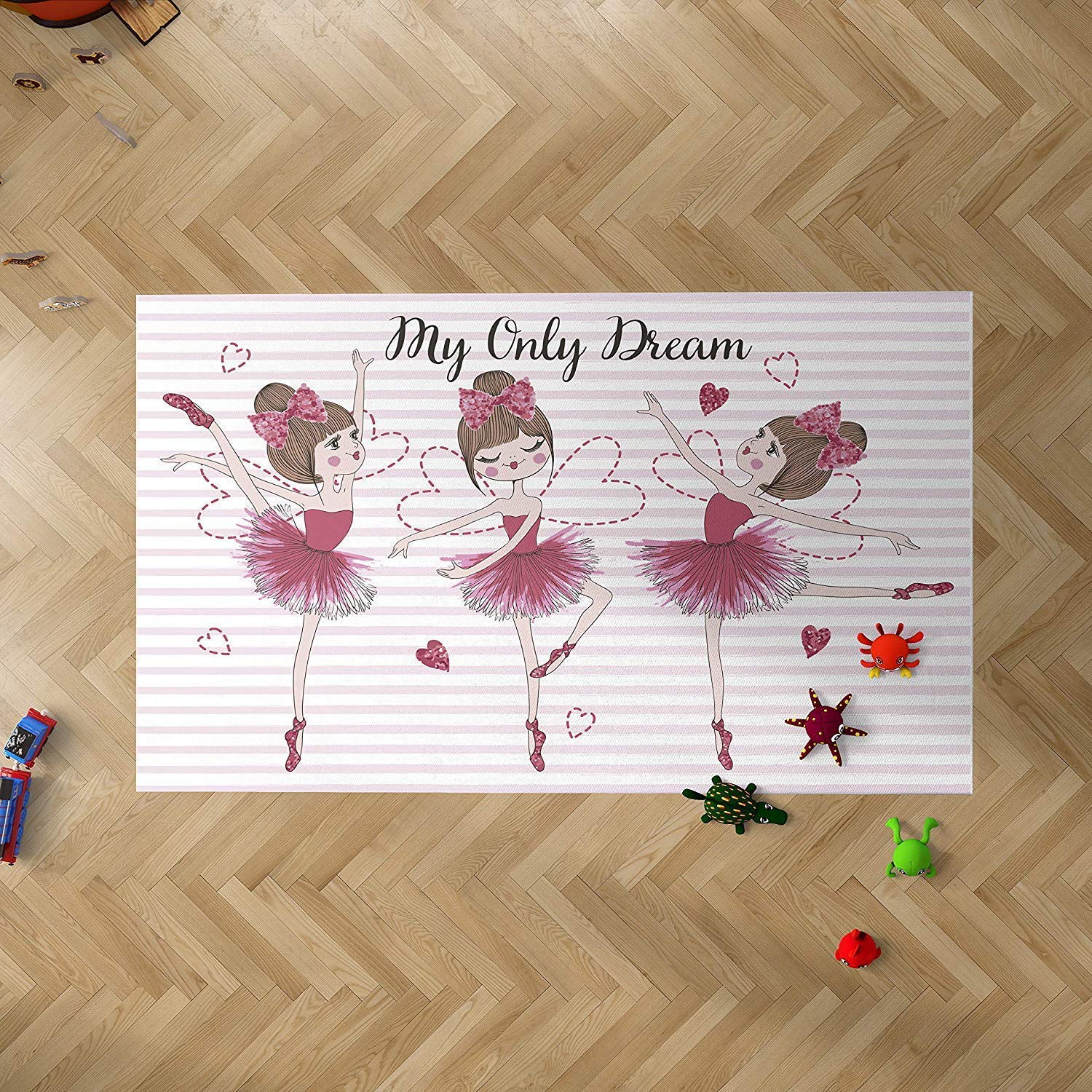 Oedim Tappeto per Bambini con Ballerine in PVC | Varie Misure | Moquette PVC | Pavimento vinilico | Decorazione per la casa | Pavimento Sintasol | Protezione per Bambini | 95x133cm