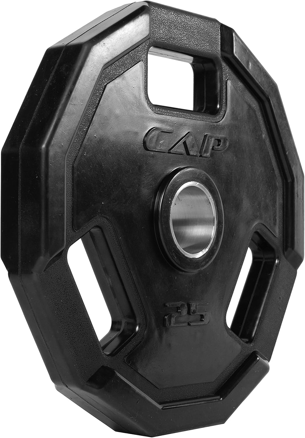 CAP Barbell 12-Sided Rubber Olympic Grip Weight Plates, Black | Multiple Sizes