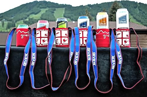 Miniatura 4 de GIVE'R Enfriador de latas de cuello manos libres (paquete de 4)  Funda duradera para latas de refrescos, bebidas energéticas o botellas  Soporte