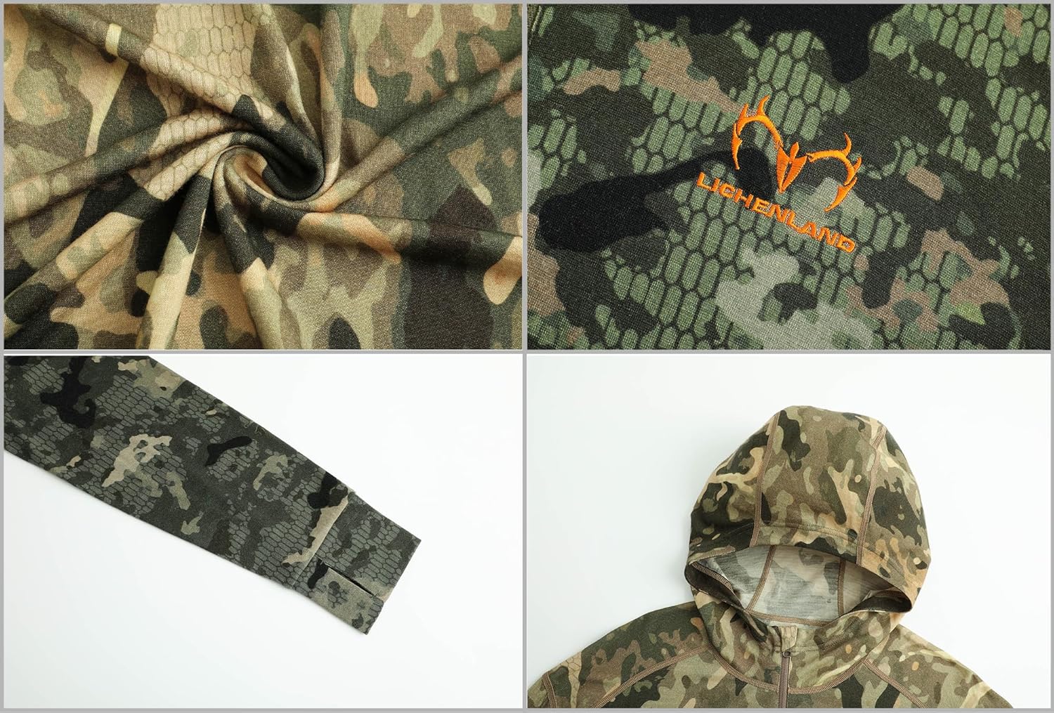 Men's Merino Wool Hunting Hoodie Base Layer Sweatshirt - Image 2