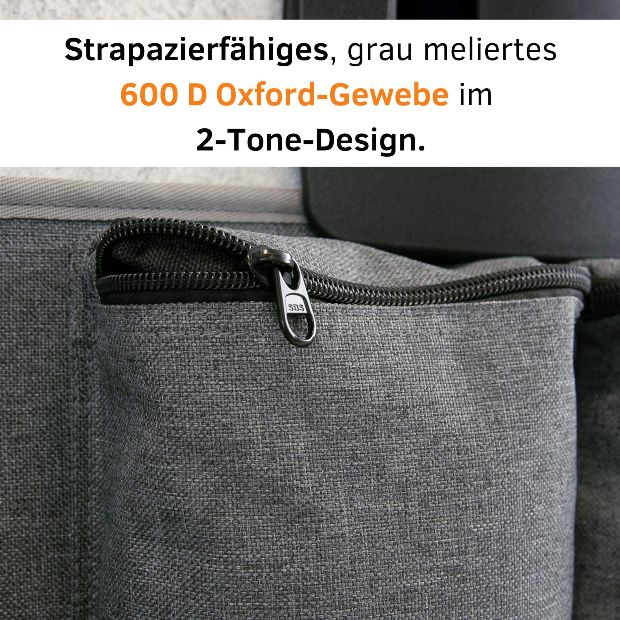 your GEAR Ortles L Organizador para puerta trasera izquierda de furgoneta – Bolsa de almacenamiento para autocaravana con 7 bolsillos con cremallera y portabotellas – Bolsa de utencilios de camping