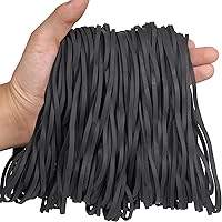 Vista 3 de AMUU Bandas de goma negras para papeleras de 8-33 galones, paquete grande de 120 piezas, tamaño #117B (17.8 cm x 0.32 cm) para papeleras grandes