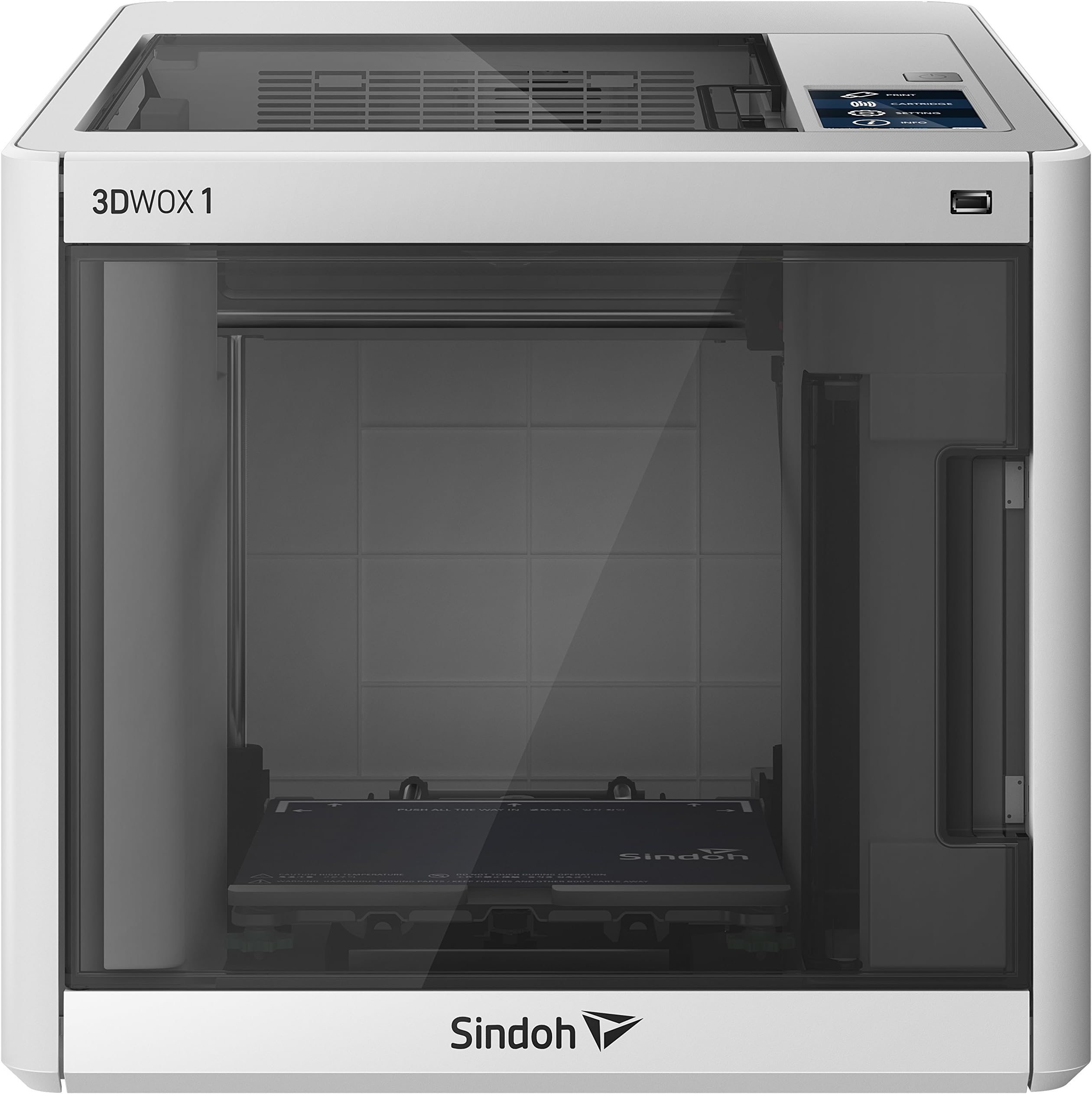 3D1AQ - 3DWOX 1 3D Printer - Open Source Filament, WiFi, Heatable Metal Flex Bed, HEPA Filter, Intelligent Bed Leveling Assistance, Built-in Camera, Build Size 8.2"x7.9"x7.7"