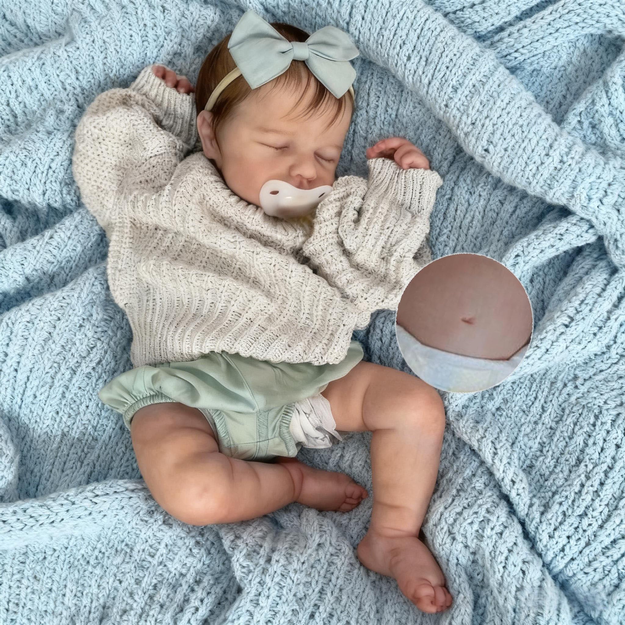 Anano Realista Bebe Reborn, 20 Pulgadas Silicona Cuerpo Completo De Vinilo Niña Impermeable A La Anatomía Suave Niña Realista Muñeca Bebe Reborn, Parece Un Juguete Real para Niños