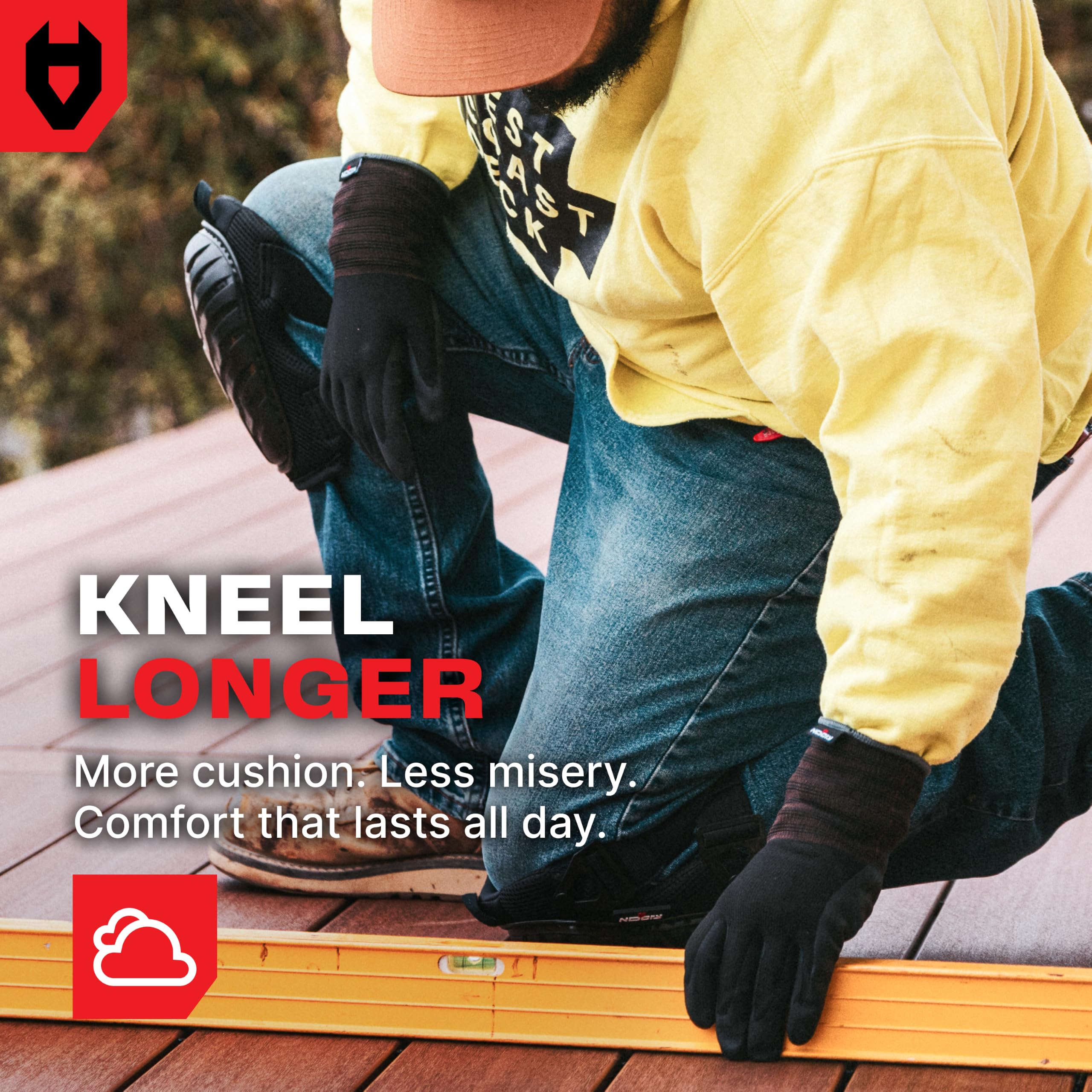 NoCry Gel Knee Pads - Construction & Work Protection -6