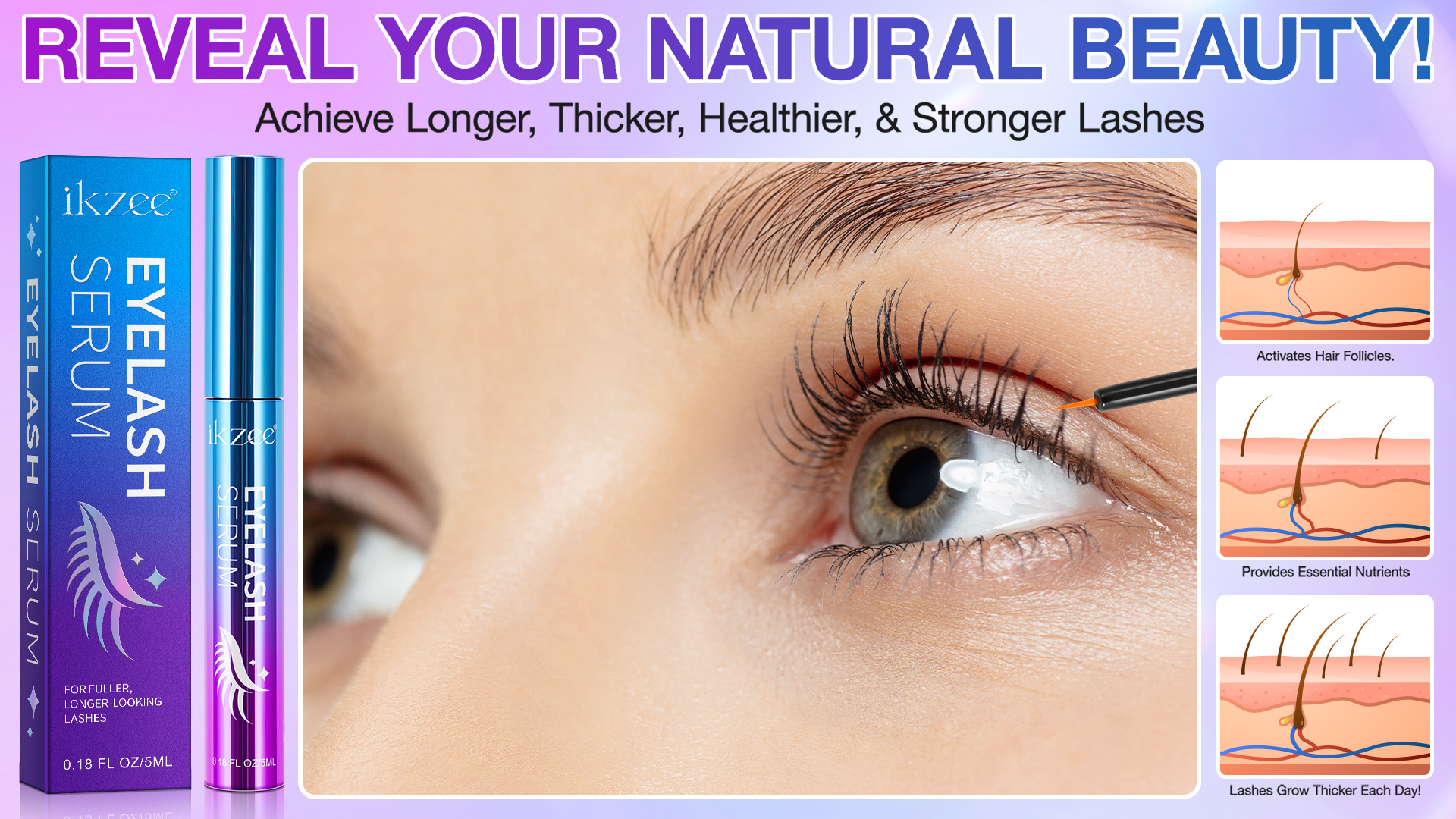 Watch 5ML Lash Serum for Eyelash Growth on Amazon Live