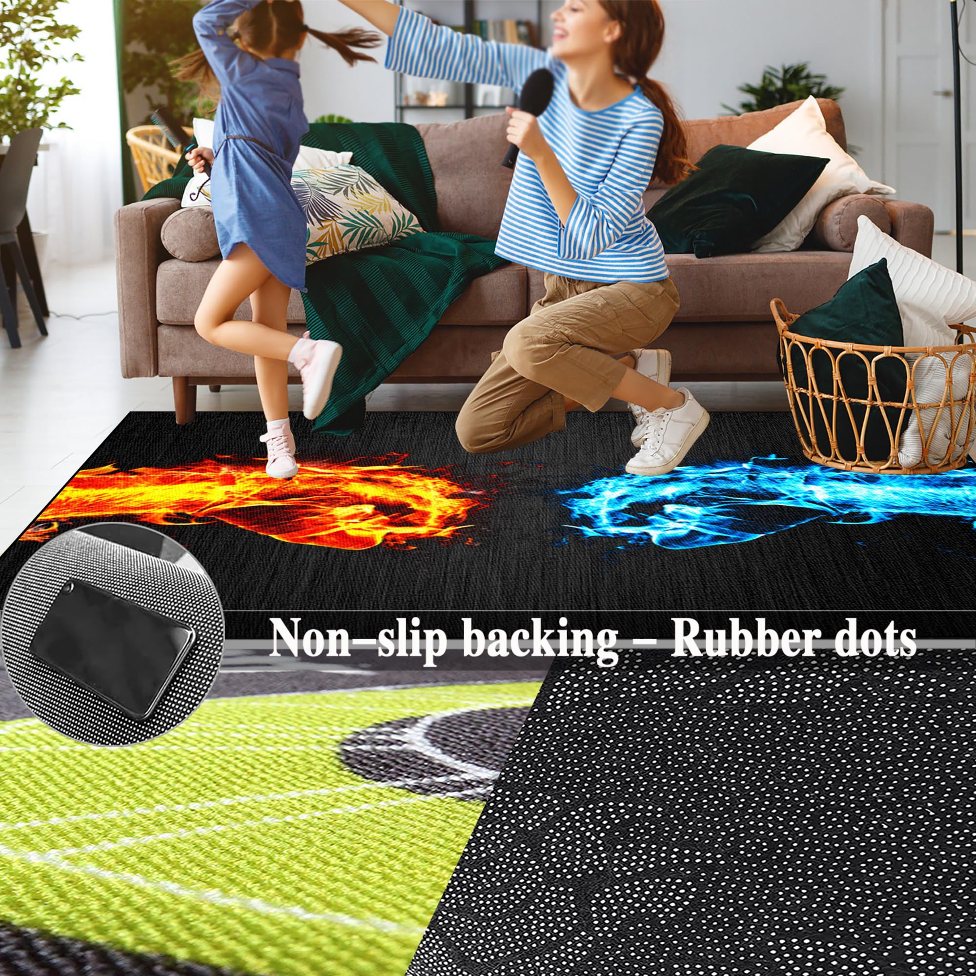 Tapis de Batterie électronique Tapis de Tambour Insonorisé Tapis Antidérapants Tapis d'absorption des Vibrations Accessoires de Batterie Tapis de Sol pour Instruments de Musique 120 x 80 cm