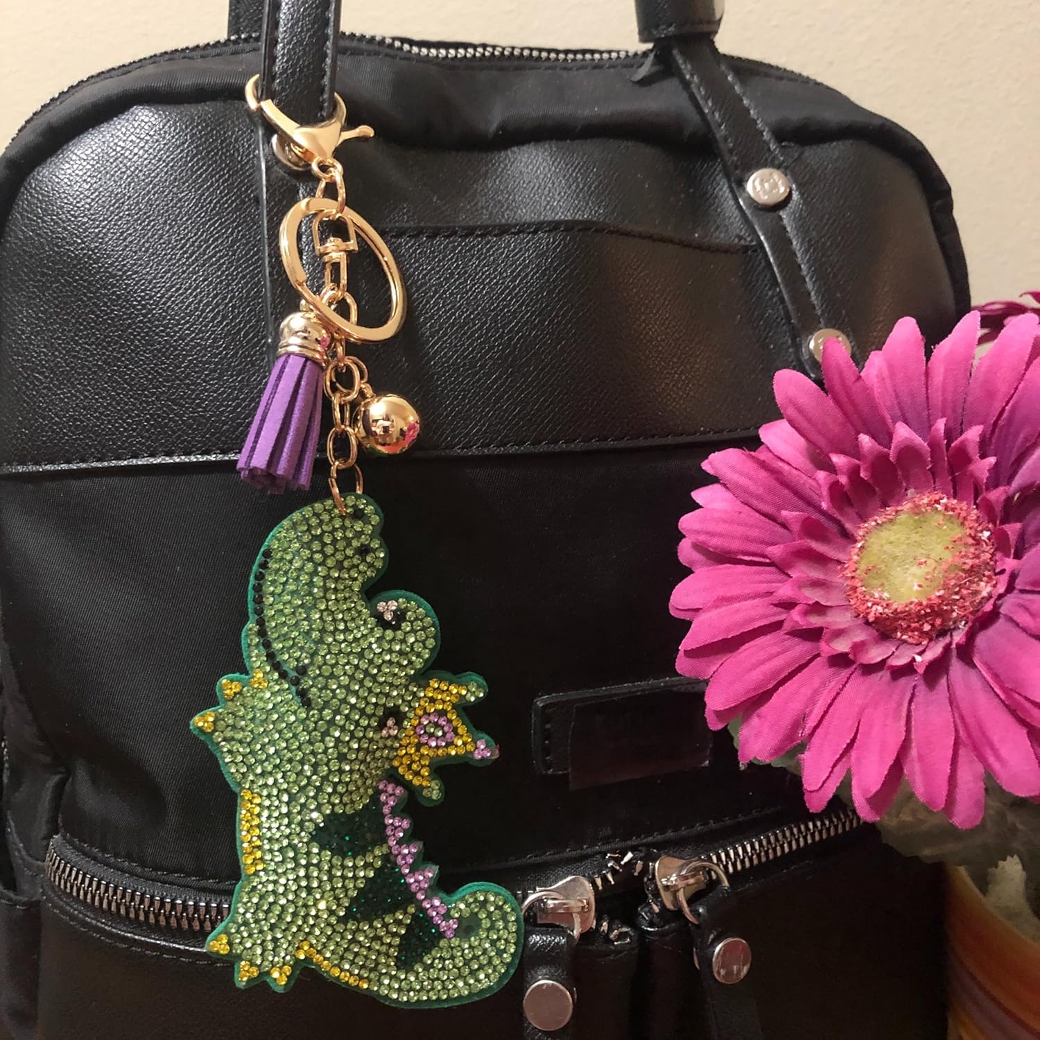 Popfizzy Rhinestone Keychains for Women and Girls, Bling Purse Charms, Birthday Gifts for Her, Backpack Key Chain, Bag Charms - Image 2