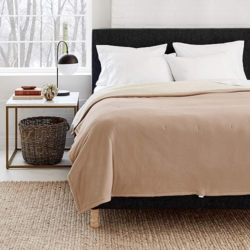 Miniatura 2 de Eddie Bauer - Manta térmica completa, manta eléctrica de forro polar suave con reverso sherpa, ropa de cama cálida con tecnología de bajo voltaje