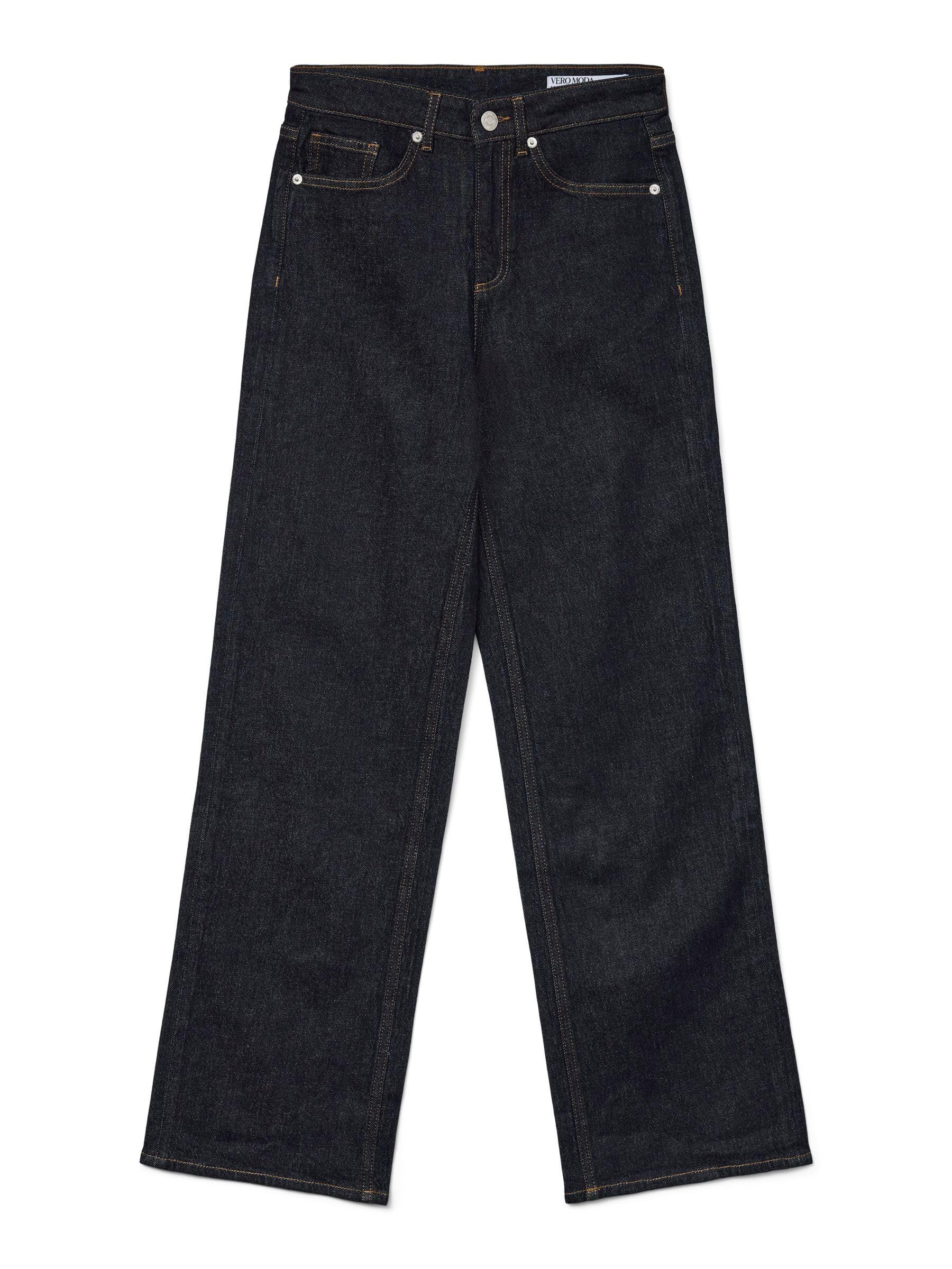VERO MODA Womens Vmtessa Hr Wide Ra369 Ga Noos Jeans, Dark Denim Blue, 27W / 30L UK