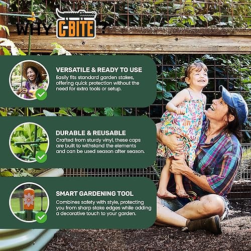Miniatura 5 de Tapas de seguridad para estacas de jardín, cubiertas de vinilo para puntas de estaca afiladas, se adapta a estacas de soporte de plantas de 716