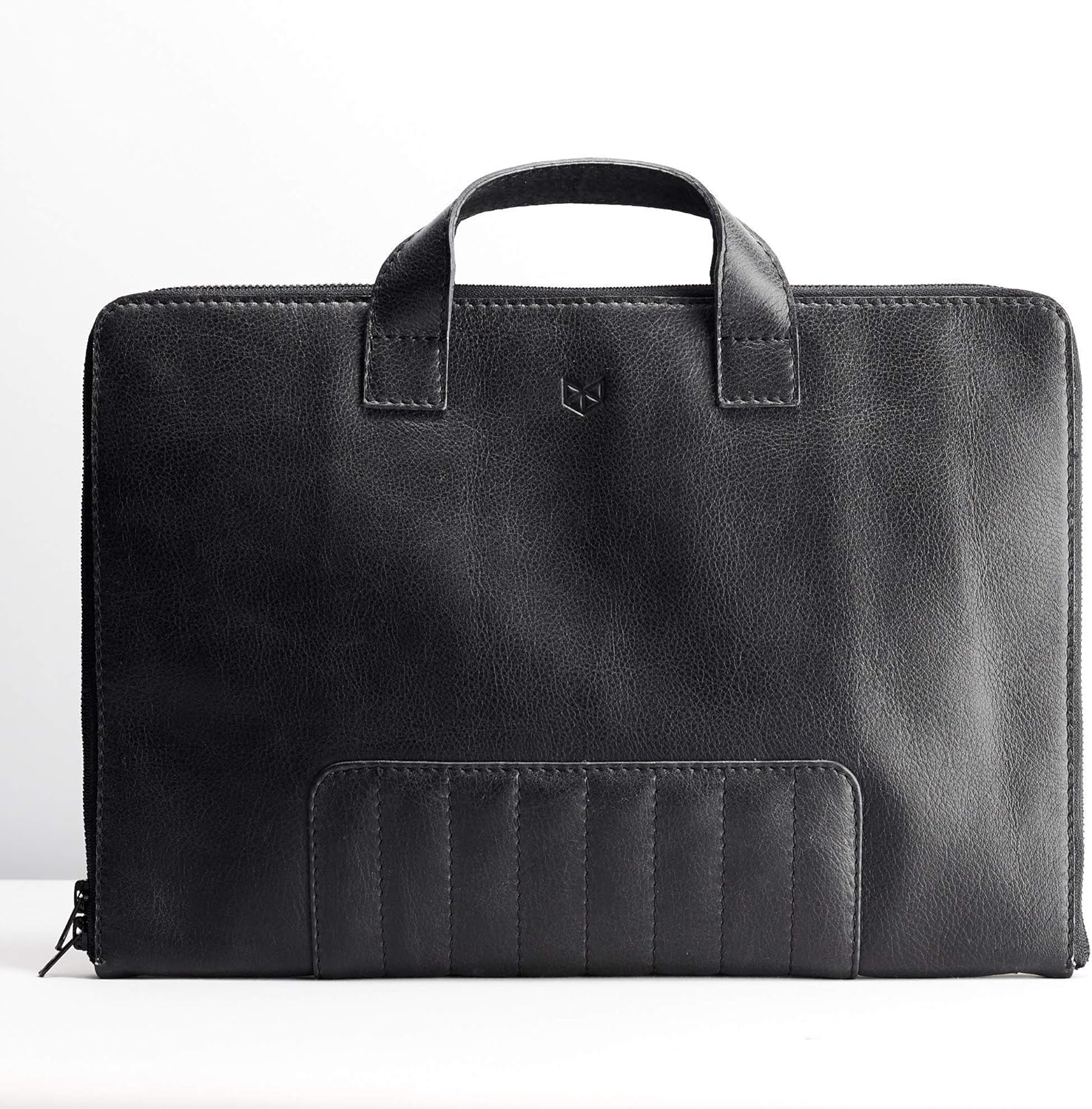 Capra Leather Laptop Tablet Bag Men, Black Document Holder Portfolio, Business Case Folder Organizer, Medium Work Folio Sleeve, Workbag Office Organizer. Mens Gifts