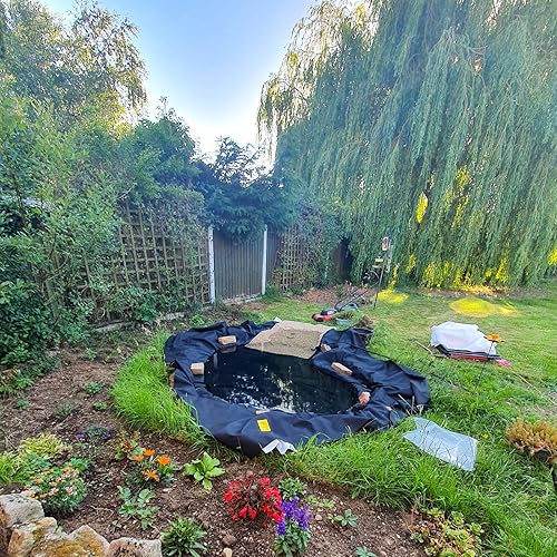 Miniatura 5 de Revestimiento de estanque de polietileno de alta densidad de 15 x 20 pies de grosor de 20 mil de grosor, resistente a los rayos UV, para estanques