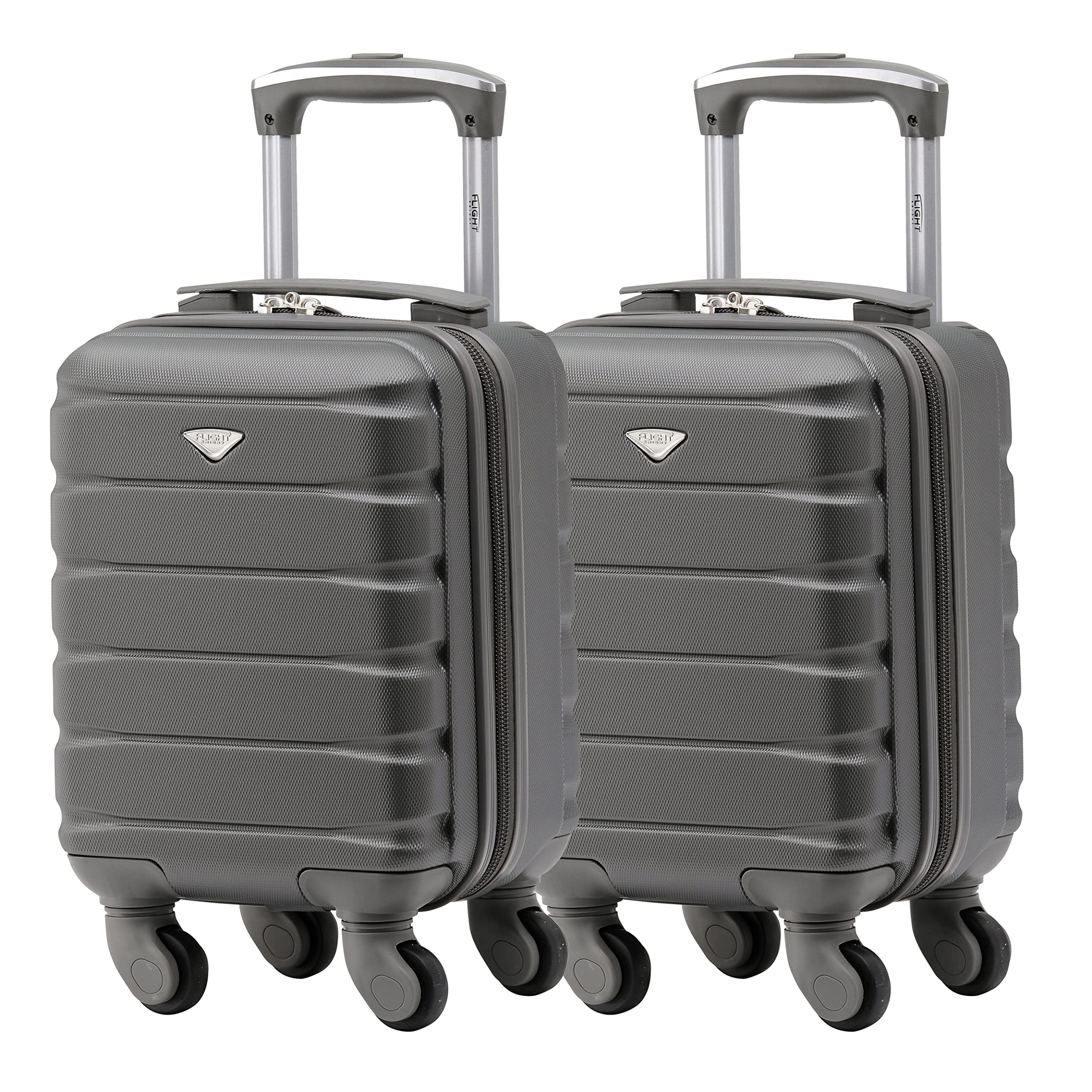 Flight Knight Suitcase Set of 2 Lightweight 4 Wheel ABS Hard Case Cabin Carry On Hand Luggage Approved for Over 100 Airlines Including easyJet, British Airways, Ryanair & Many More 55x35x20cm — view 181