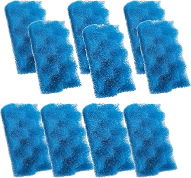 Delapan Fish Foam Bio-Filter Sponges Compatible with Canister Filters Fluval 106, 107 Aquarium Filter Media, 10 Pack