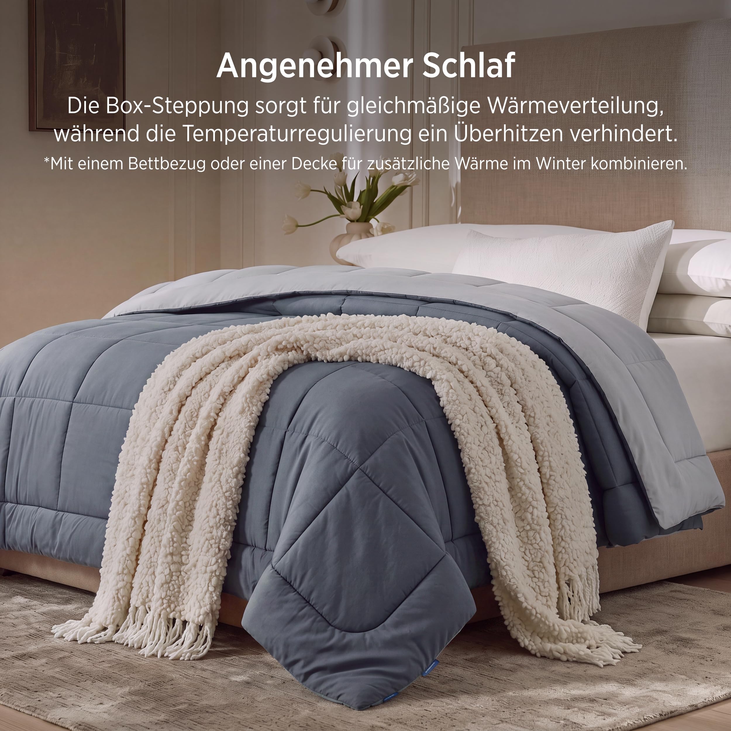 BEDSURE Bettdecke Ohne Bezug 260x240 - Bettdecke mit Integriertem Bezug