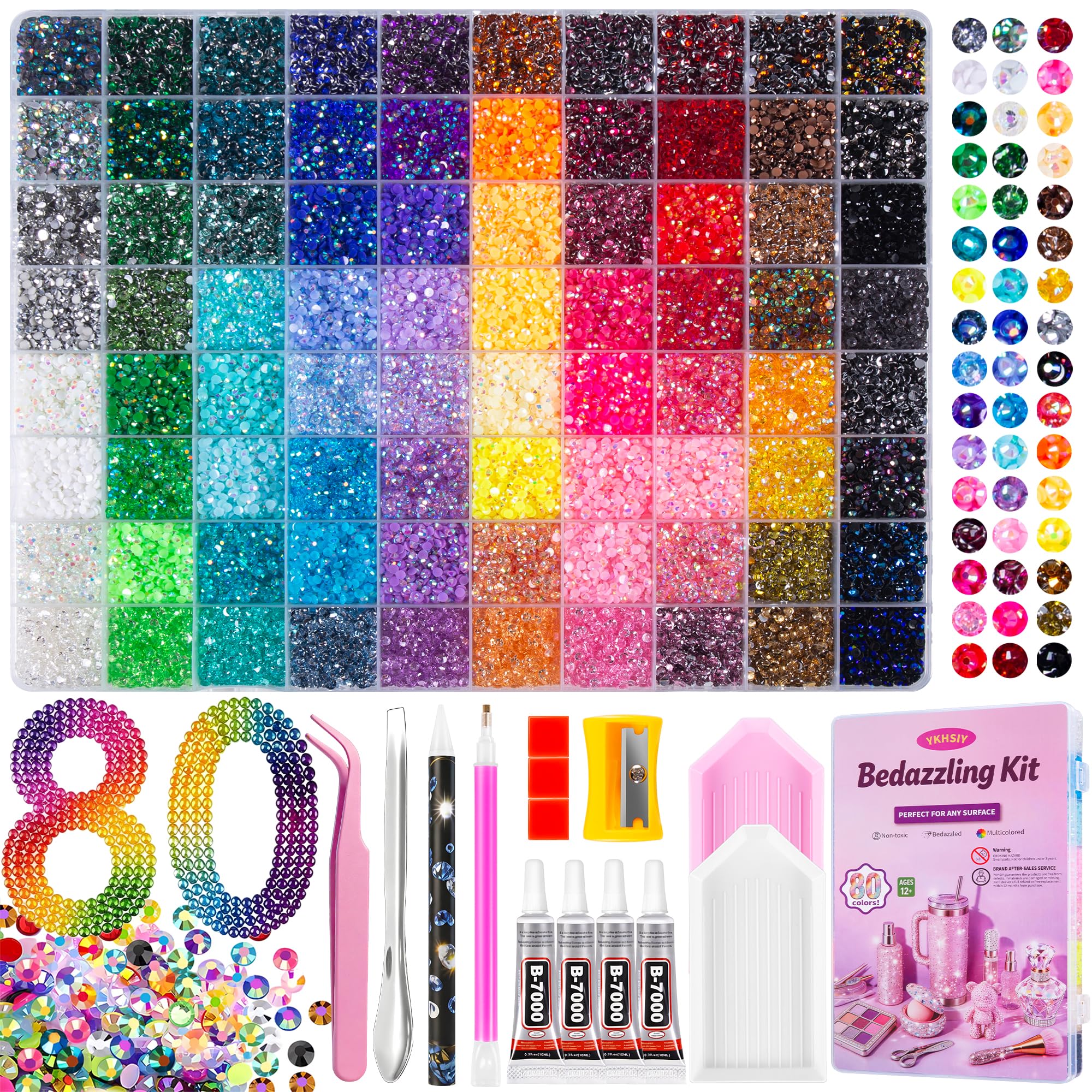 Bedazzling Kit - 48000 Rhinestones & Tools -9