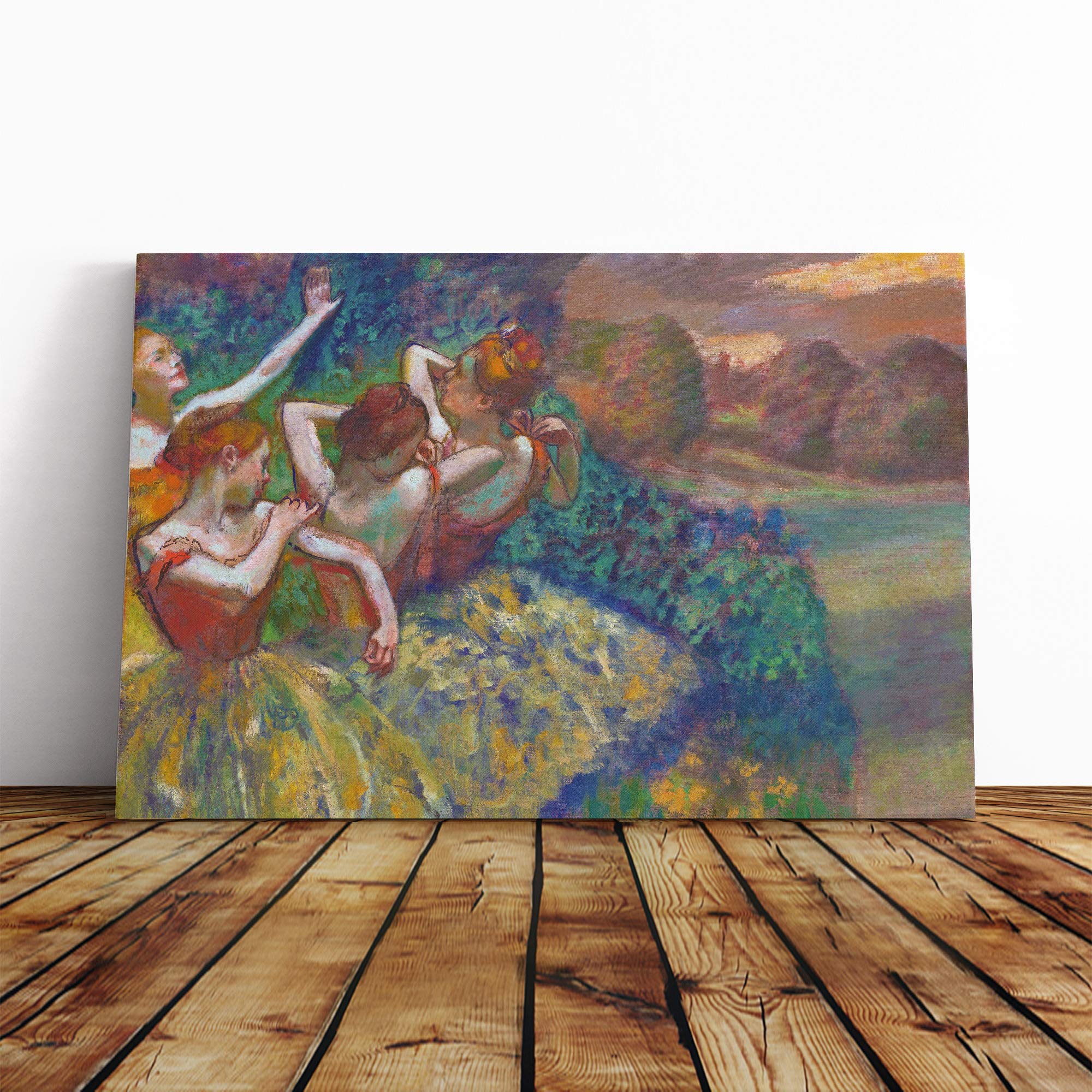 Edgar Degas Dancers Preparing No.2 Canvas Print | Gallery Wrapped 30mm Frame Wall Art | 24x16 inches | Ready to Hang | Modern Picture | Living Room Bedroom Lounge Office