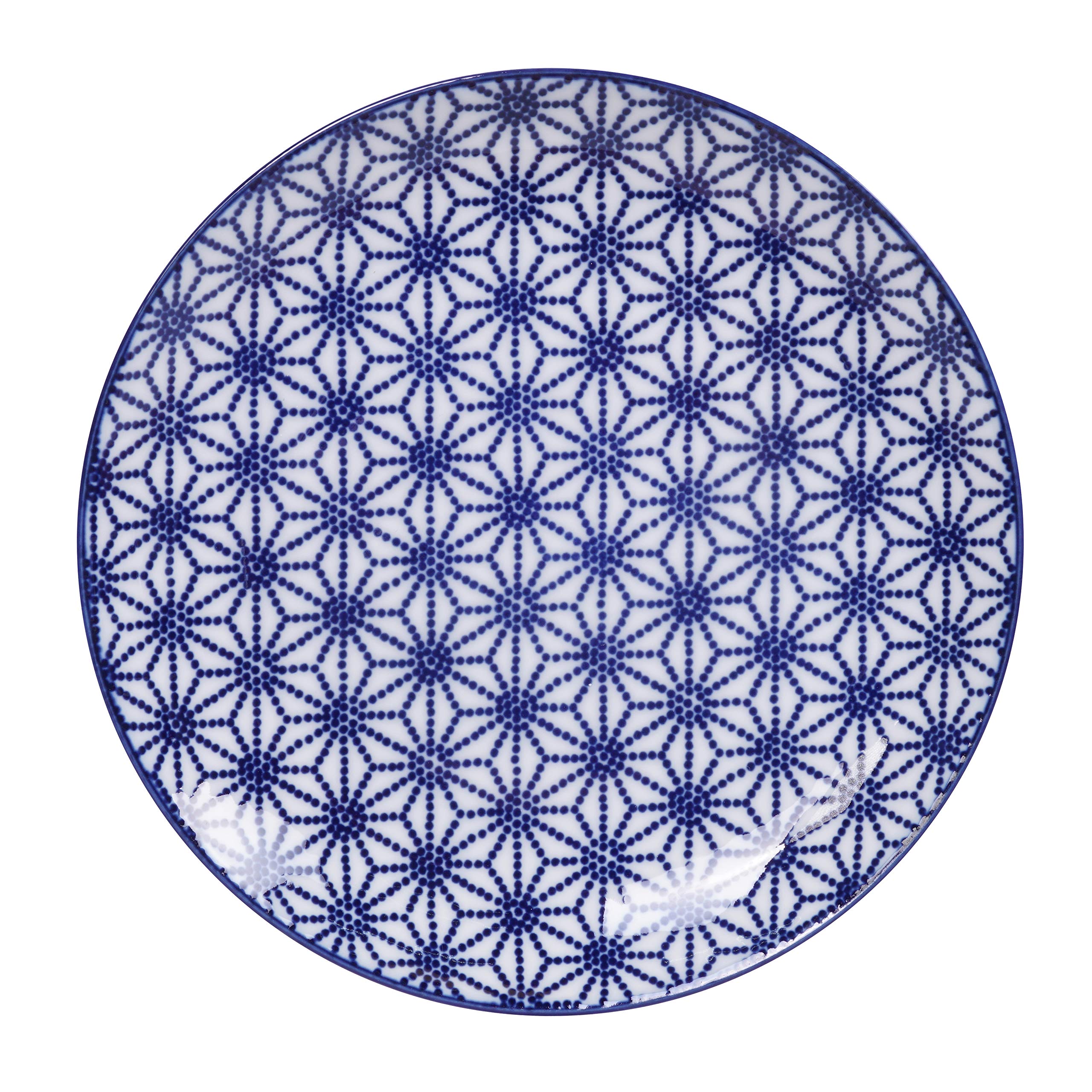 TOKYO design studio, Cobalt Blue, 4 piatti piani, 4 pezzi, 22,7 cm, porcellana giapponese
