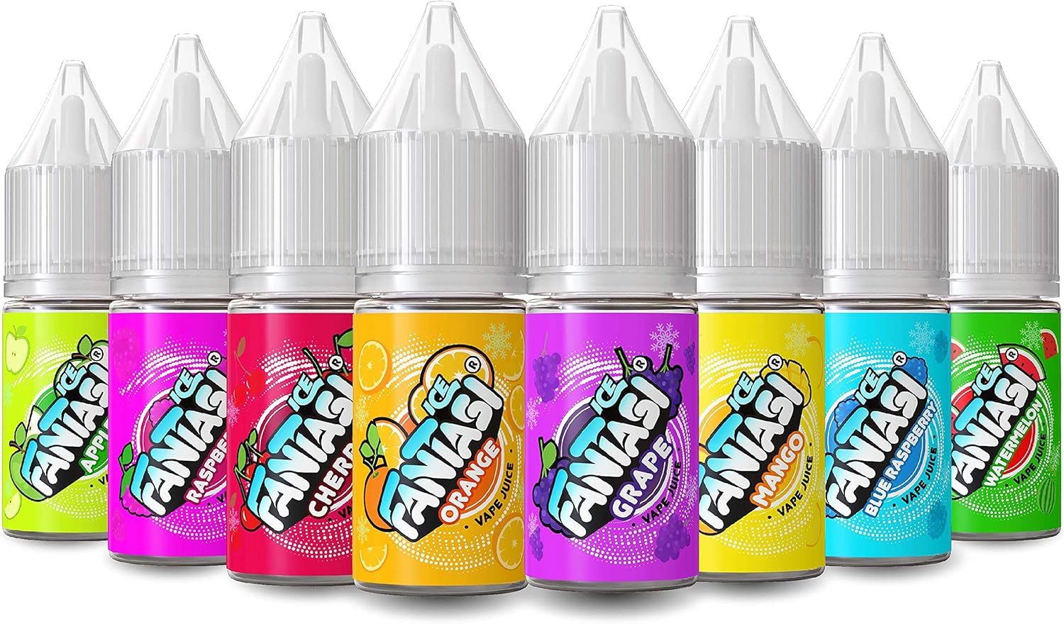 Fantasi Ice 8 x 10ml Vape Juice E Liquid Variety Pack 70VG/30PG Apple