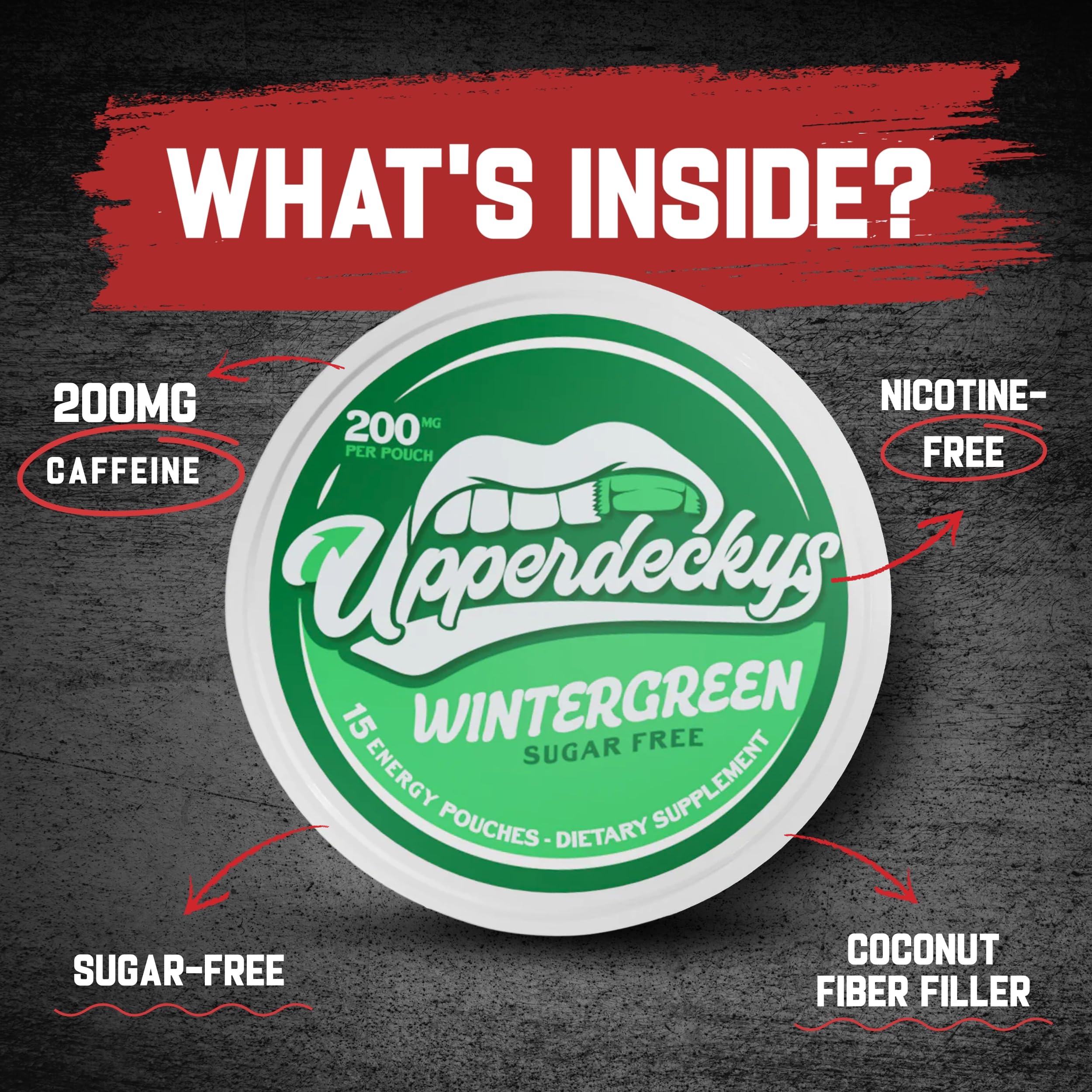 Amazon.com: Upperdeckys Caffeine Energy Pouches - 200mg Caffeine