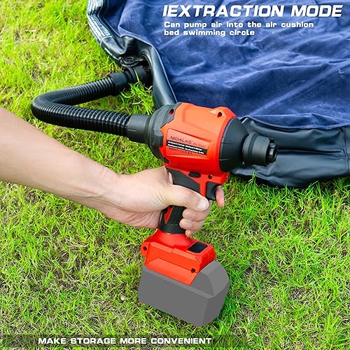 Miniatura 6 de Aspirador de aire 2 en 1, pistola de limpieza inalámbrica sin escobillas, compatible con batería Milwaukee M18 (batería no incluida)