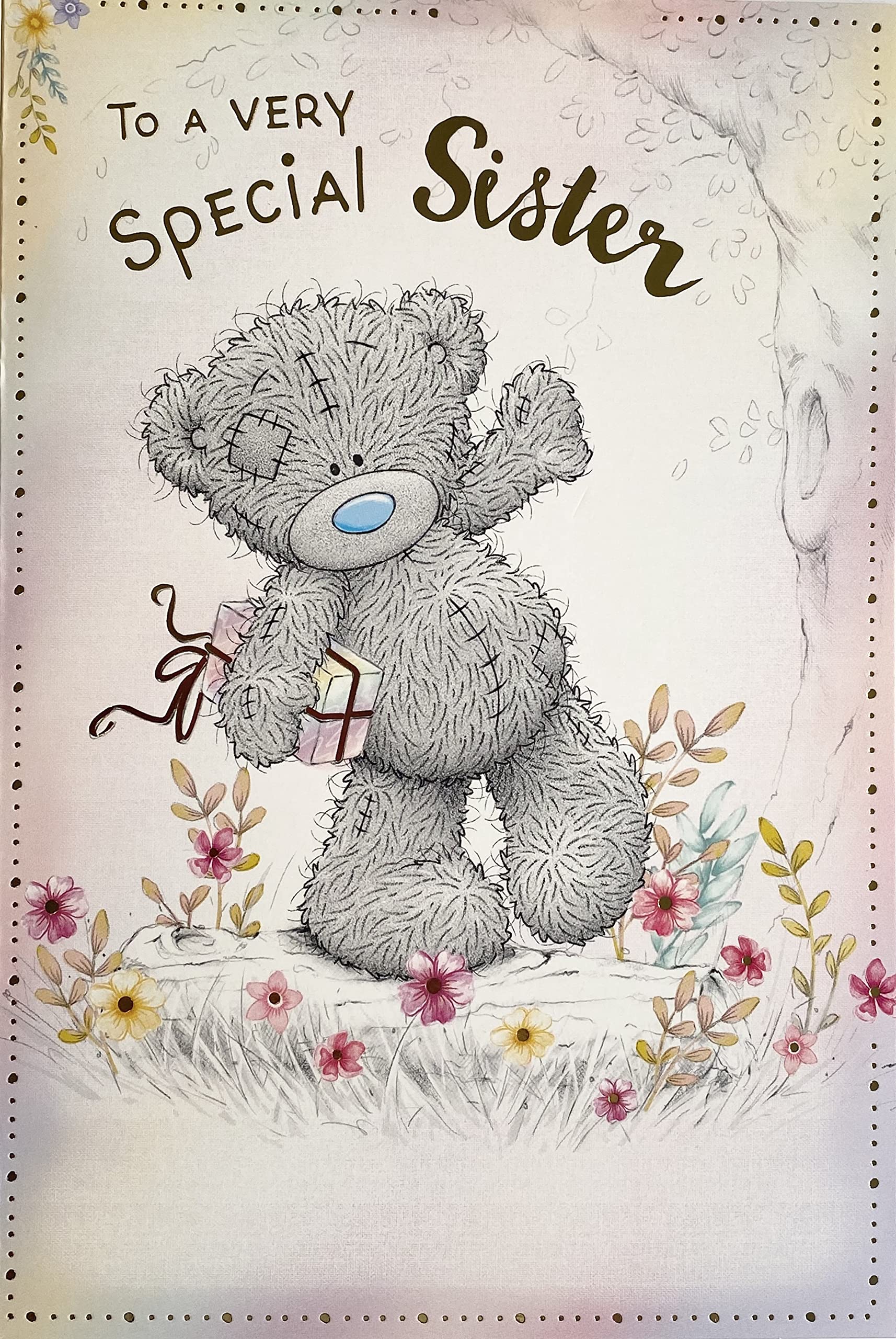 Me To You Special SISTER Medium Carte Blanche Tatty Teddy Birthday Card