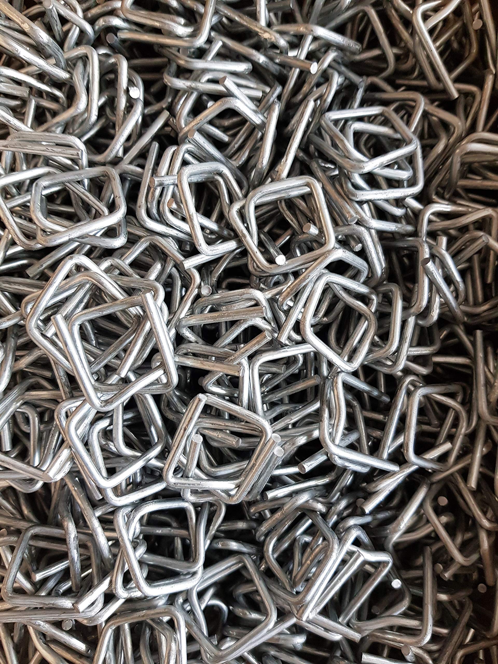 1000 Stück CB5 Draht Verschlussklemmen 16mm aus Metall für PP/PET/Textilband