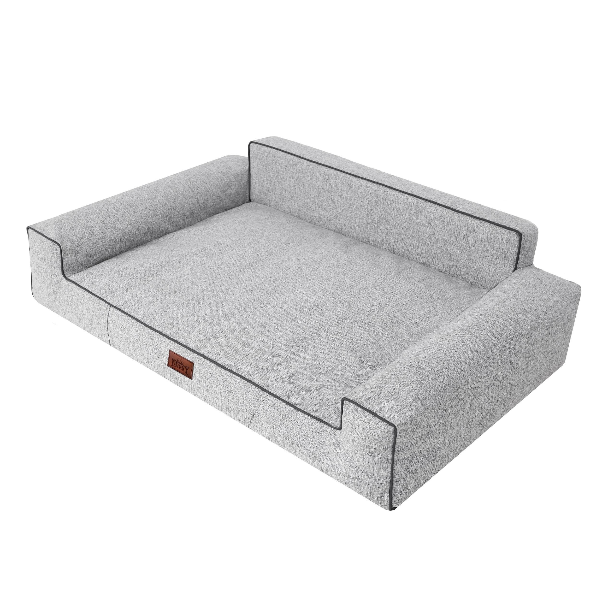 Hundebett Hundekissen Bett Kissen Haustierbett Hundeliegen Hundesofa Hundecouch Liegen Sofa Hundekorb Tierbett Weich, Asche, 116 x 78 cm