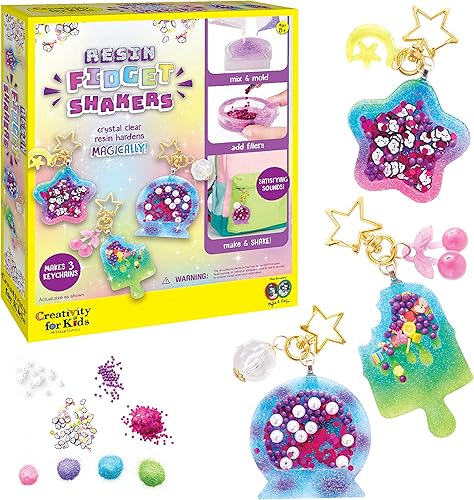 Creativity for Kids Fidget Shakers de resina – Crea 3 llaveros sensoriales, manualidades para niños (a partir de 8 años)